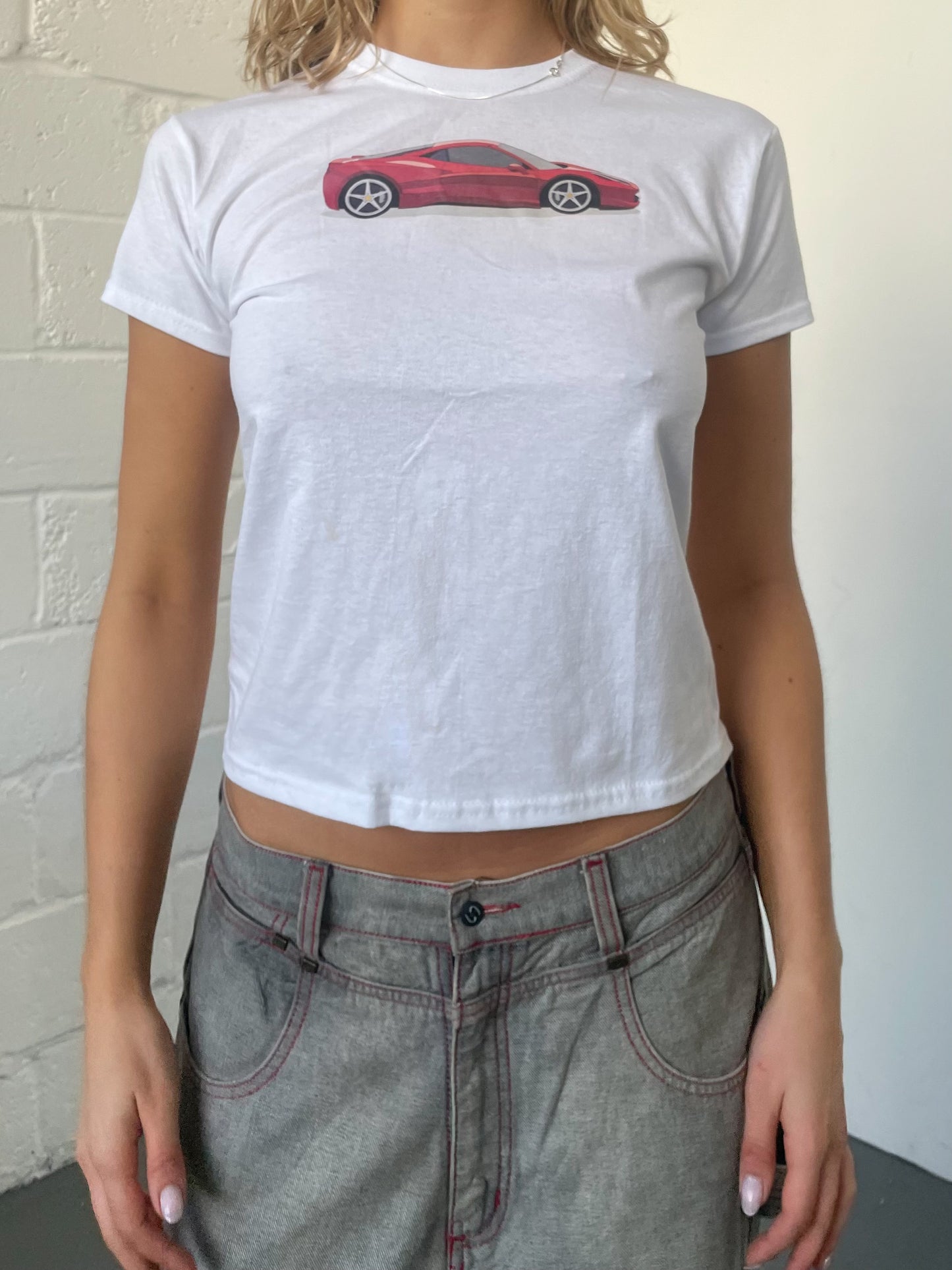 Car Print Baby Tee