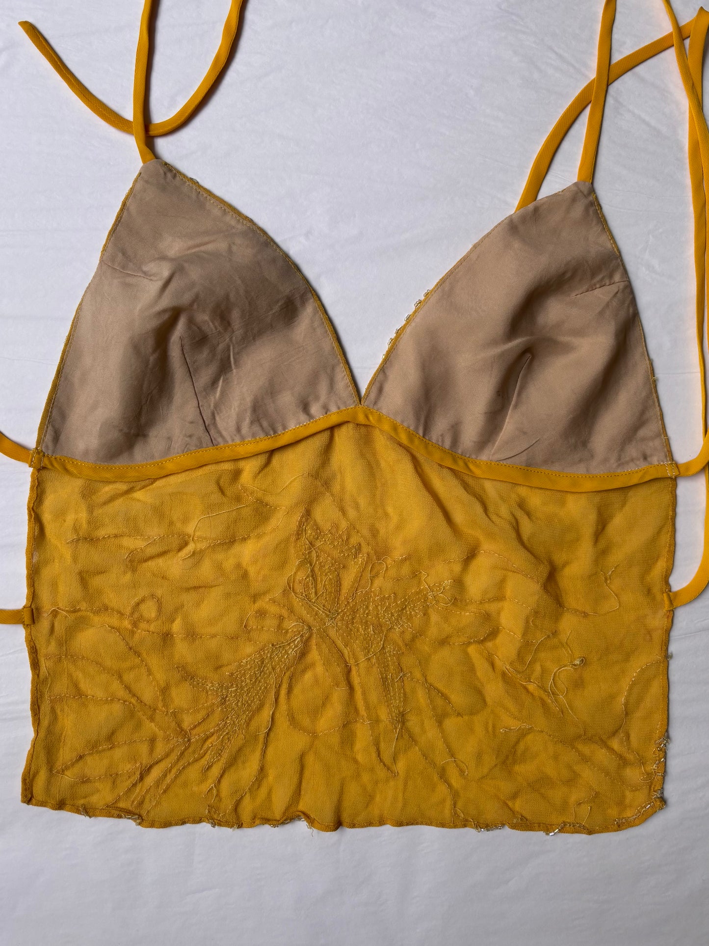 Yellow Beaded Halter