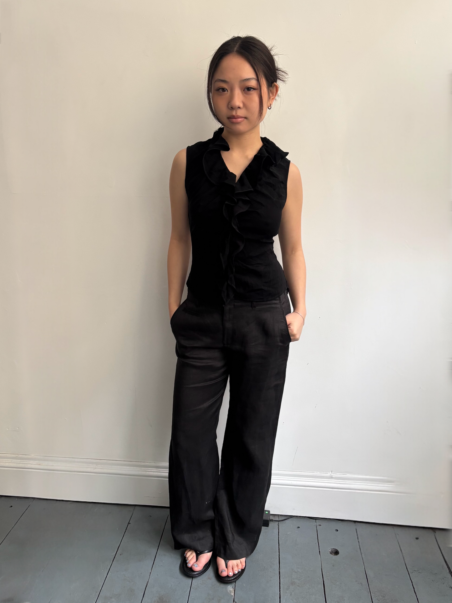 Black Linen Trousers