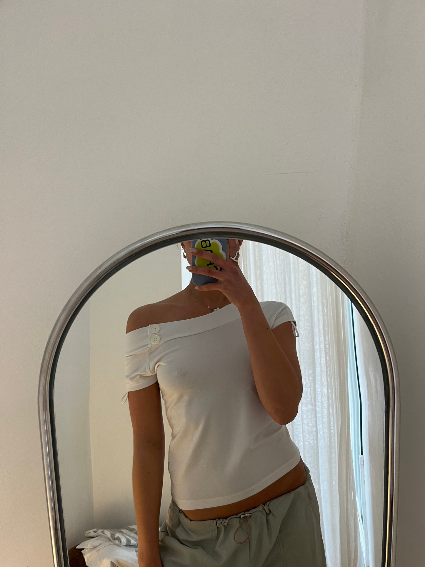 White Button Tee