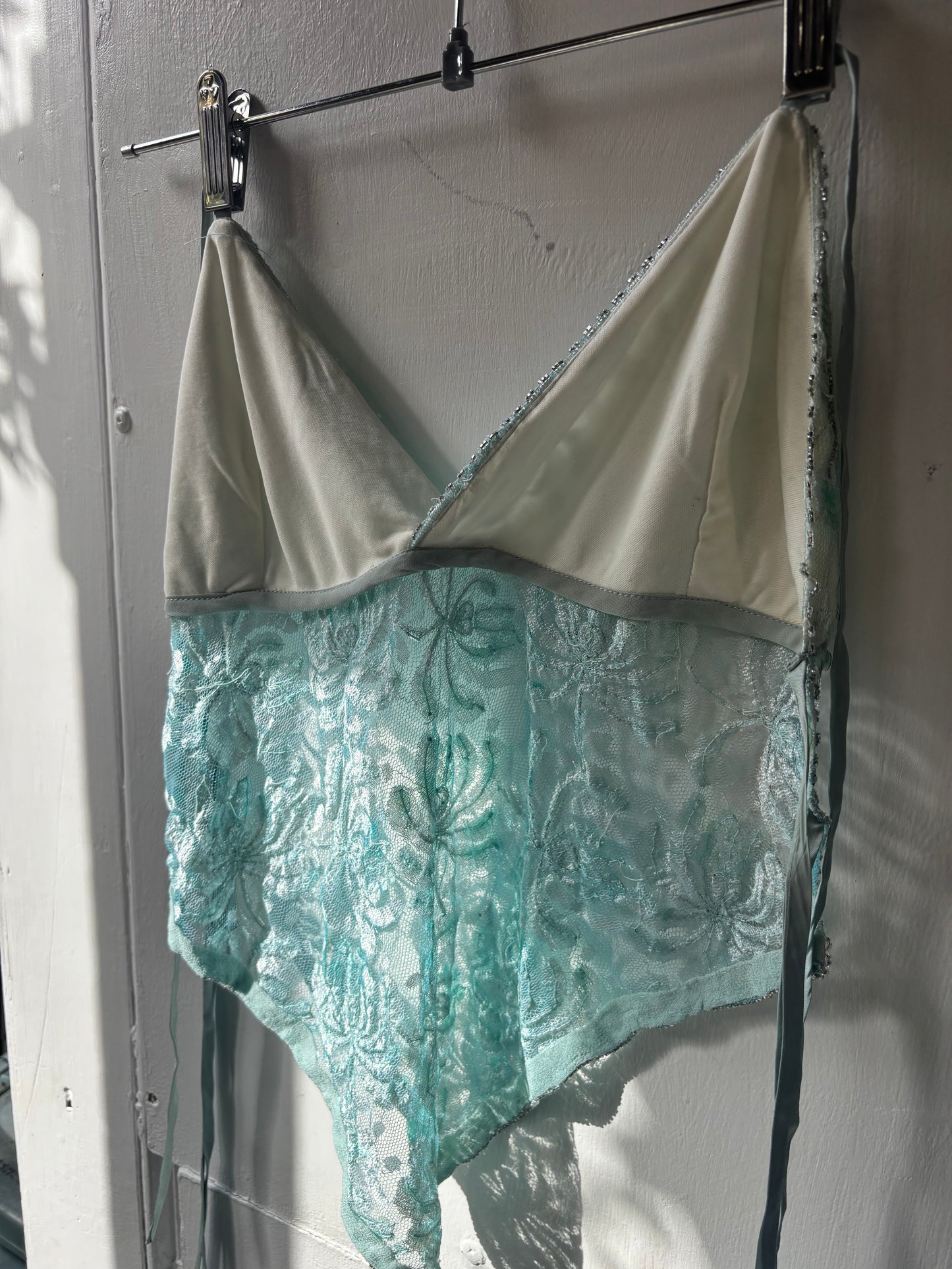 Mint Green Beaded Halter