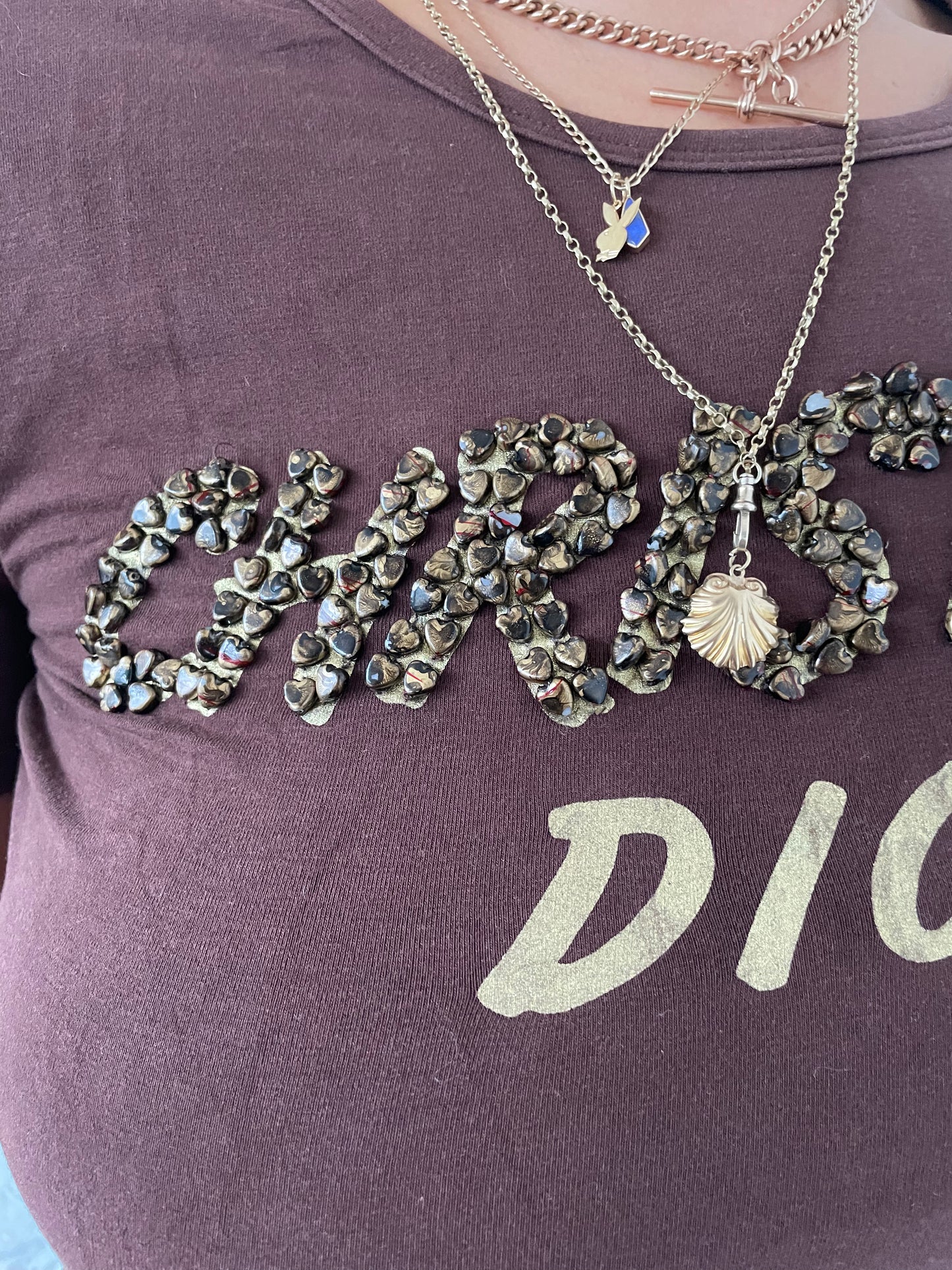 Brown Dior Baby Tee