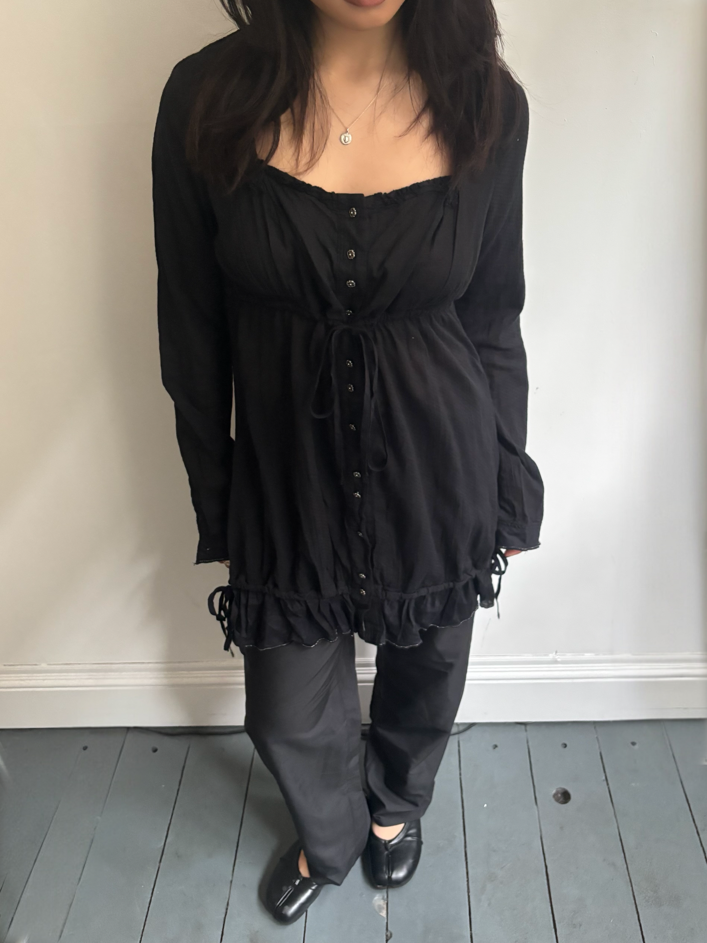 Marithé + François Girbaud Black Blouse