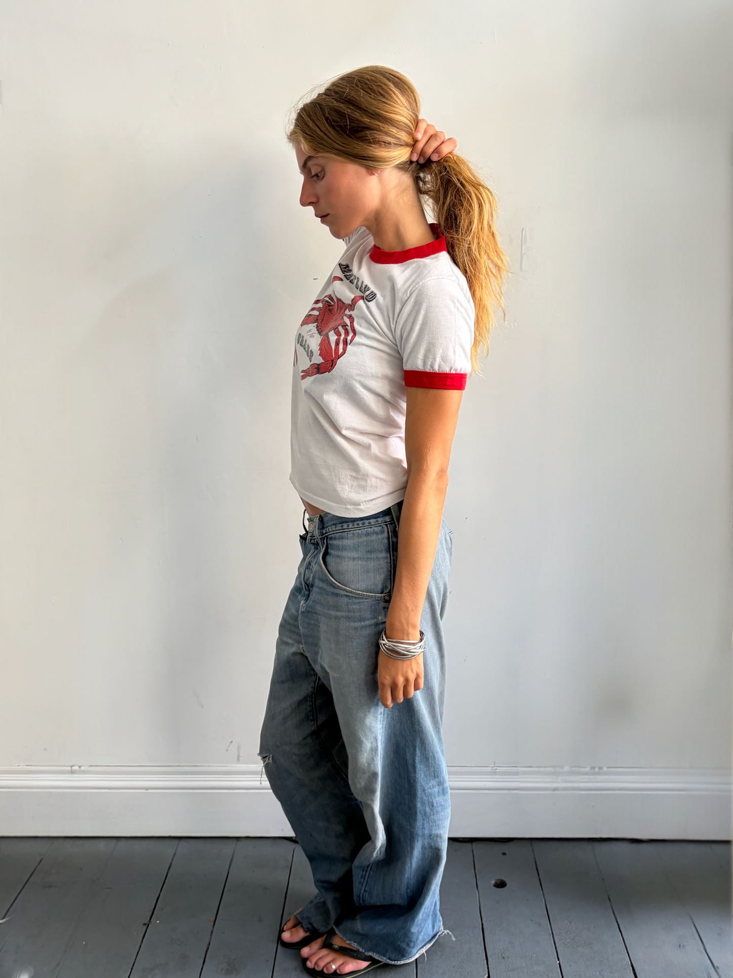 Red Ringer Tee