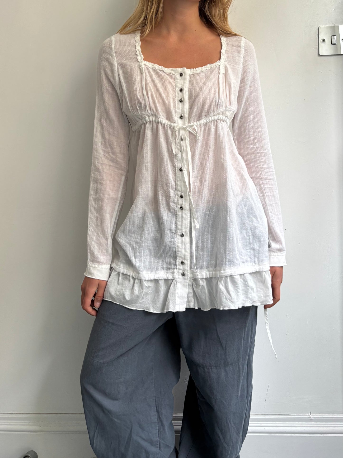 Marithé + François Girbaud White Blouse
