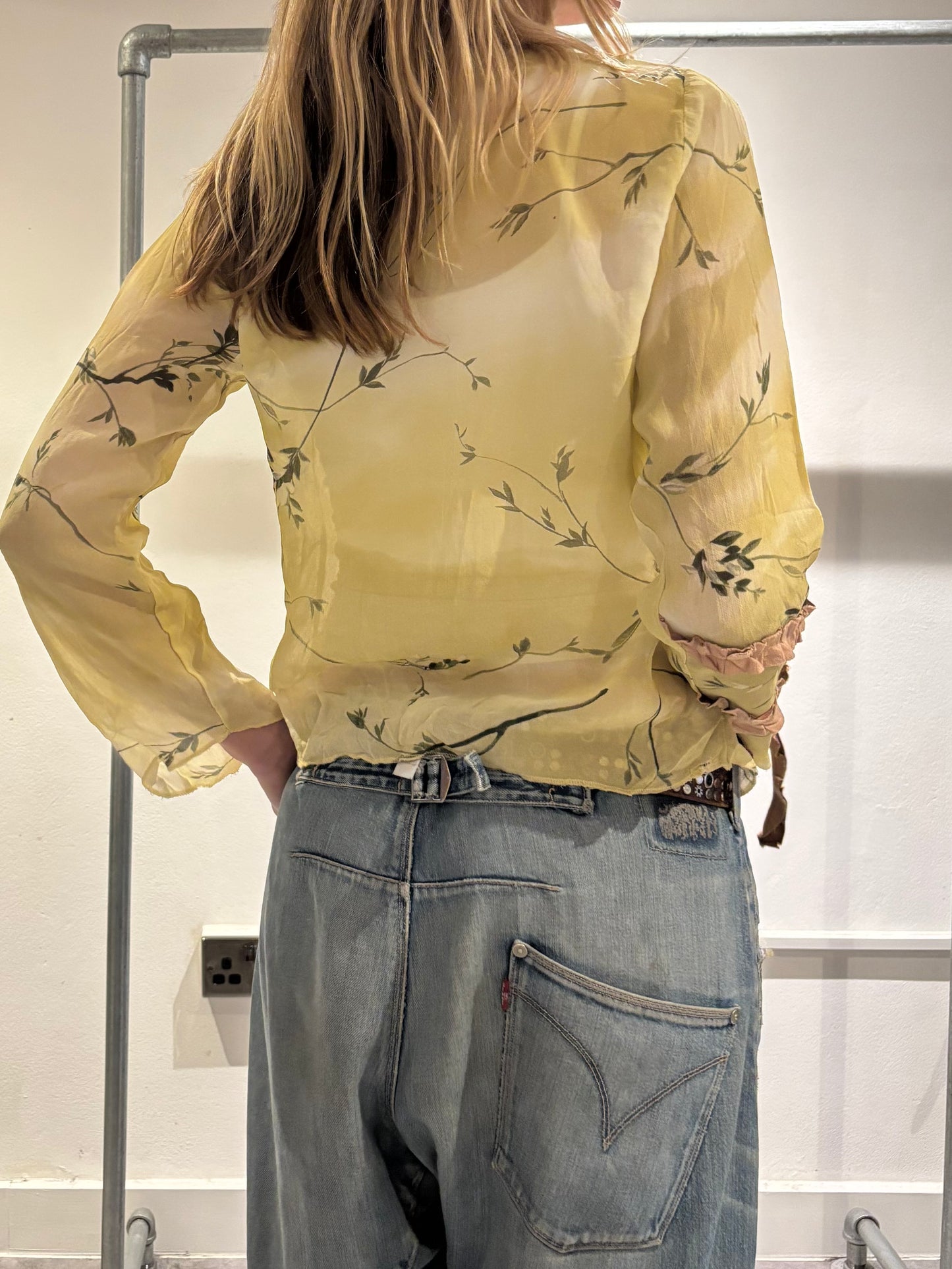 Light Yellow Floral Blouse