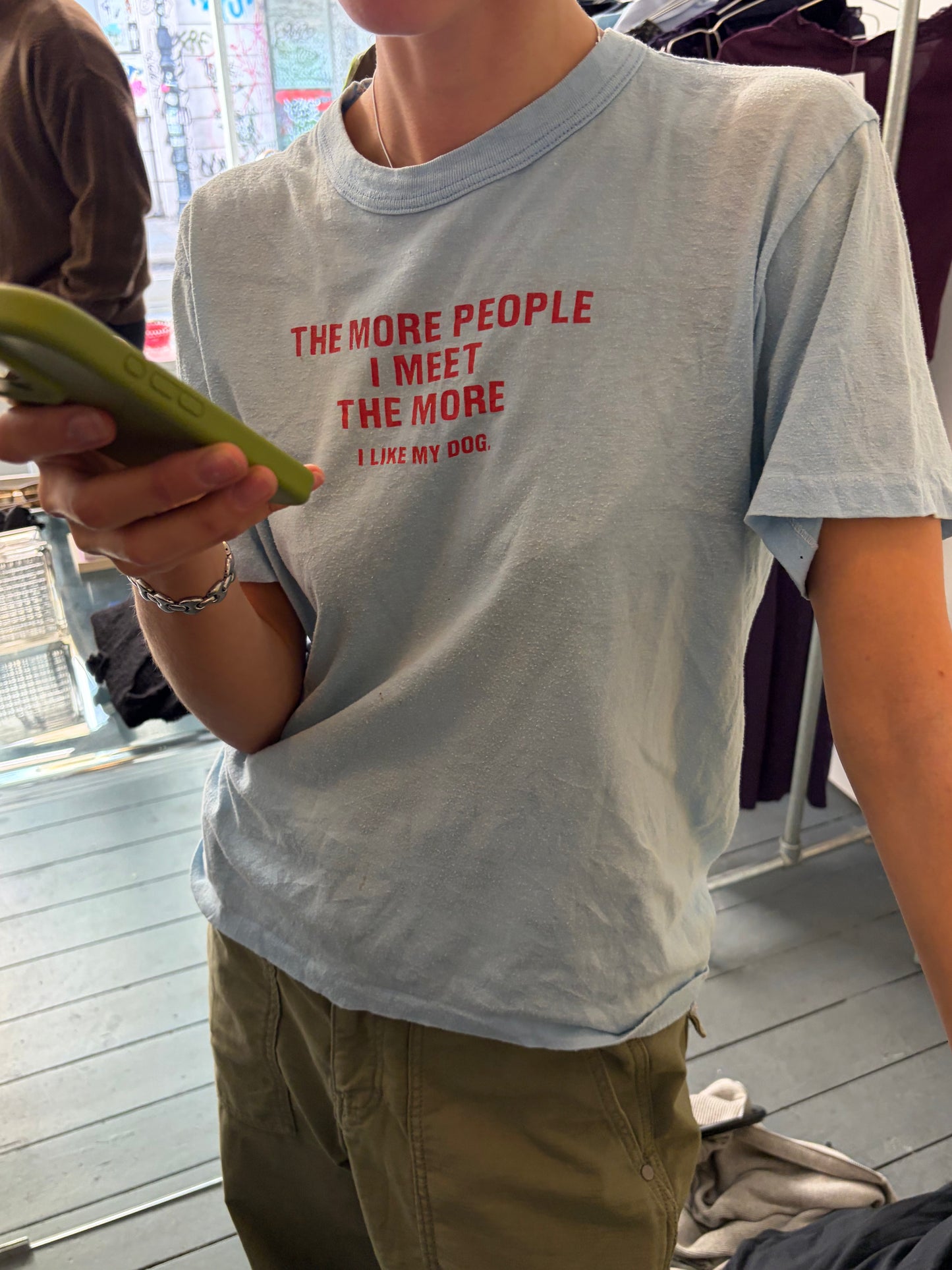 Light Blue Single Stitch Tee
