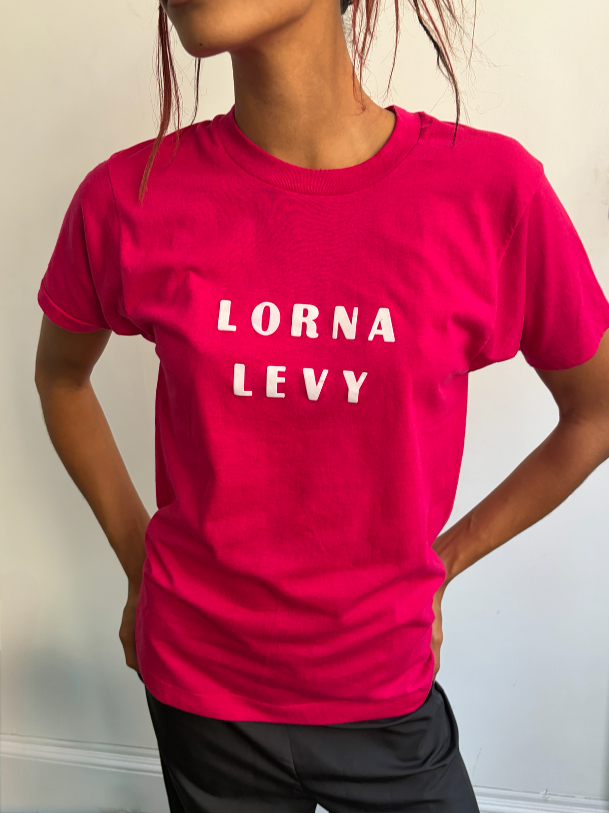 Hot Pink Single Stitch Tee
