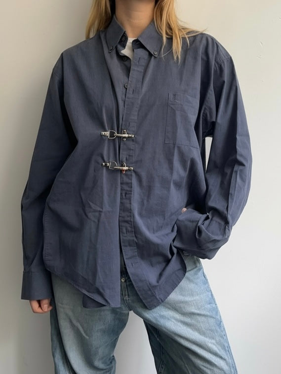 Navy Blue Fireman Clasp Shirt