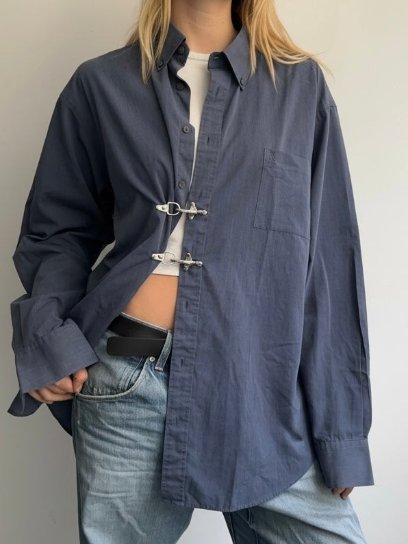 Navy Blue Fireman Clasp Shirt