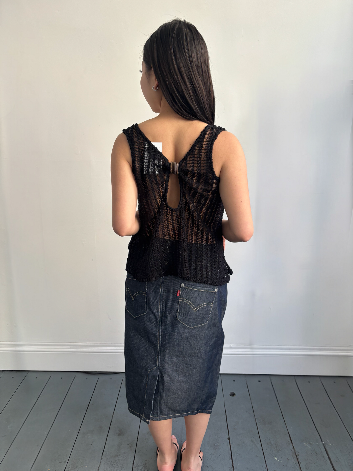 Black Crochet Top
