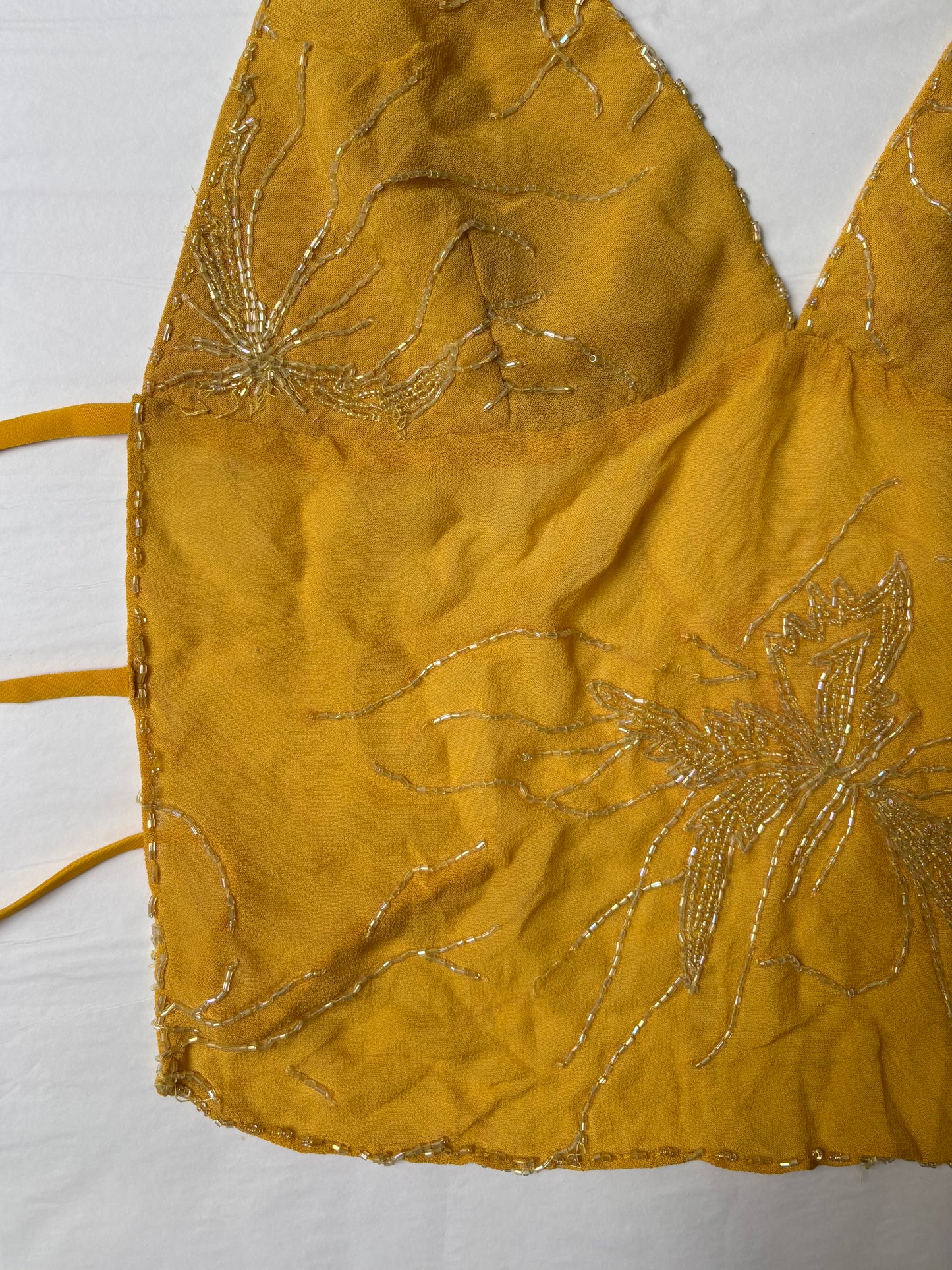 Yellow Beaded Halter