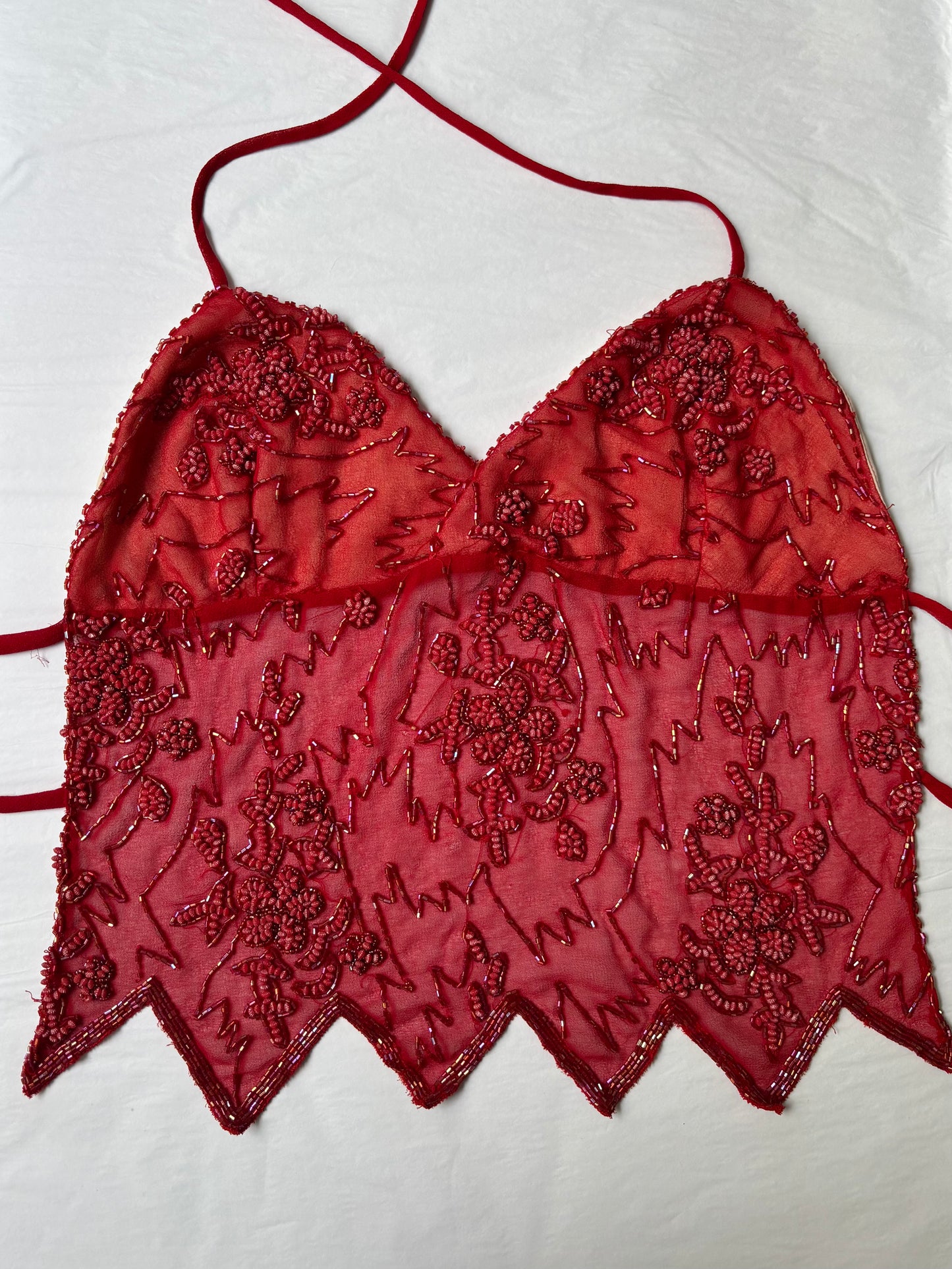 Red Beaded Halter