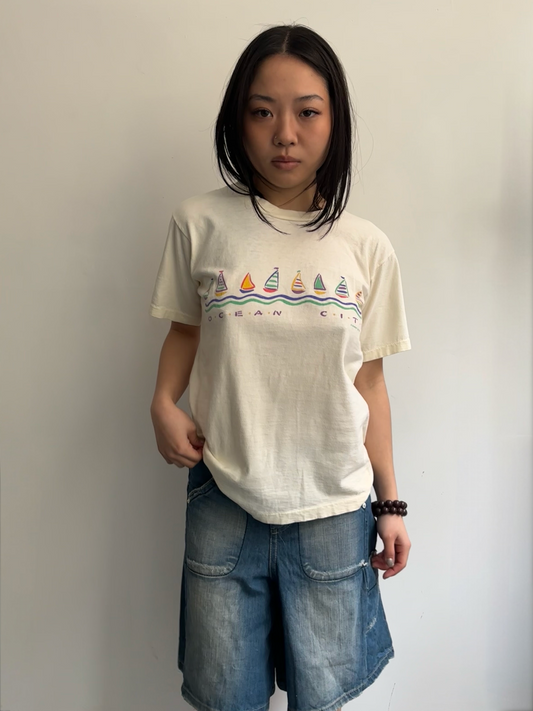 White Vintage Tee