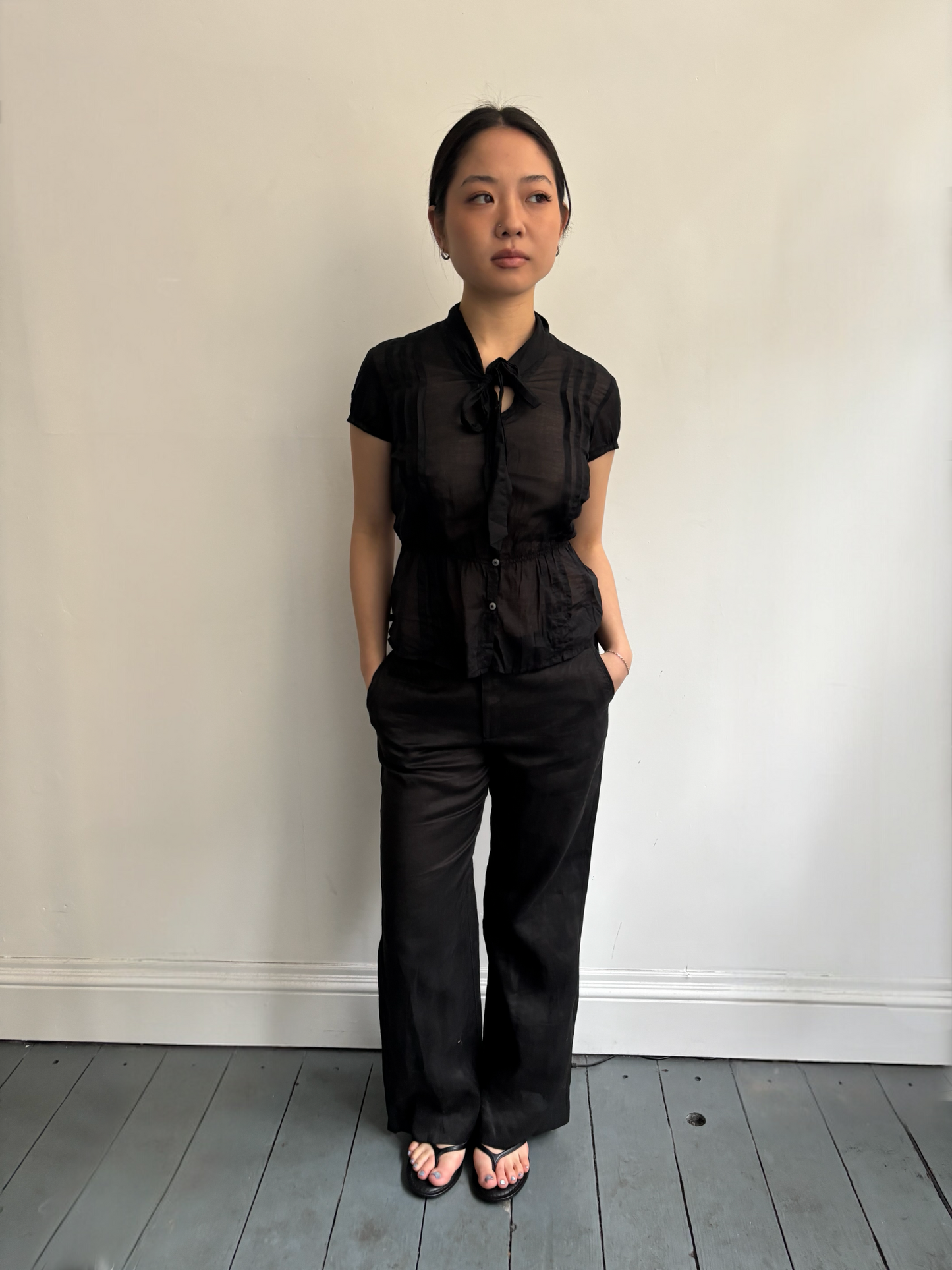 Black Linen Trousers