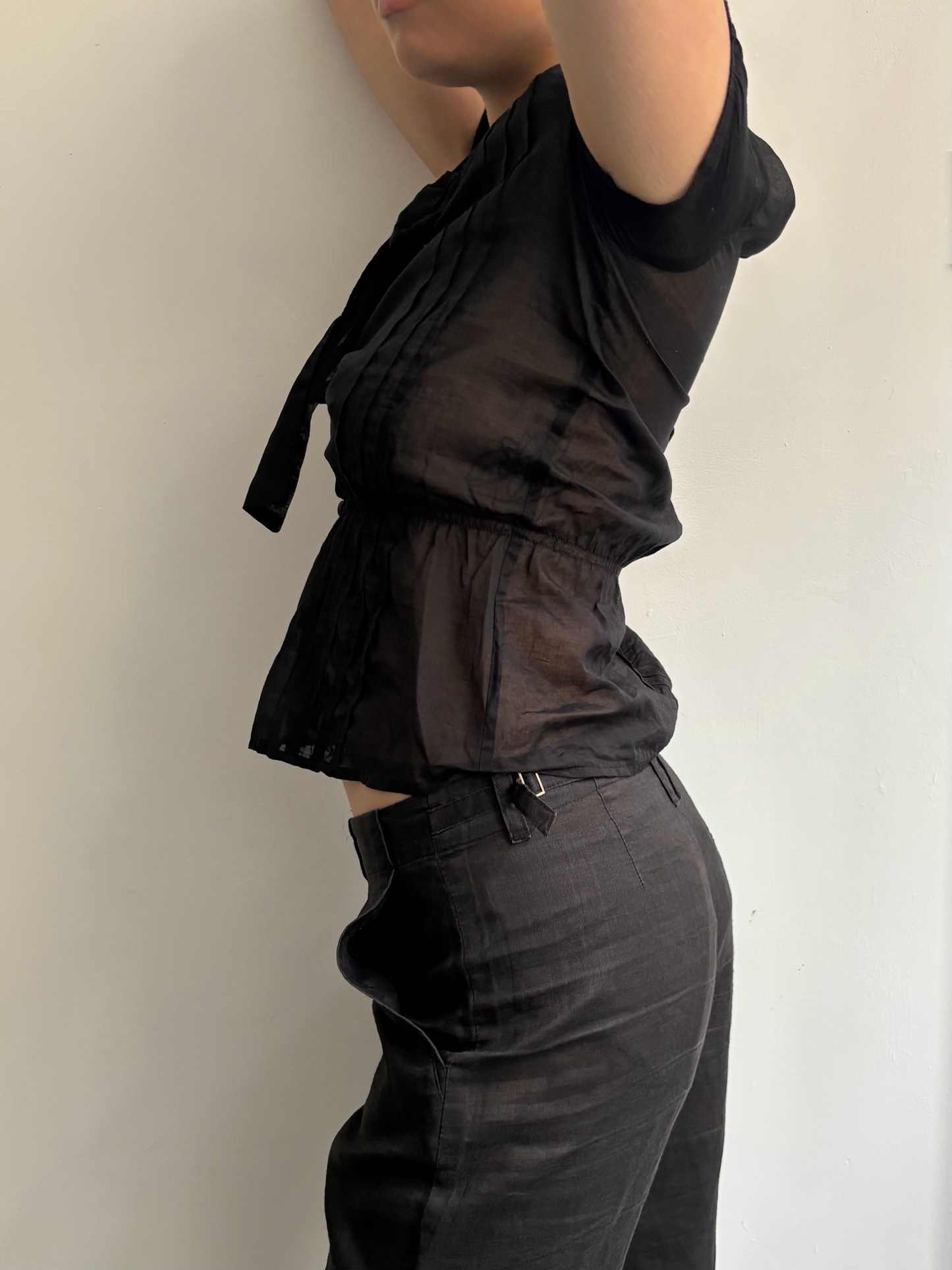 Black Linen Trousers