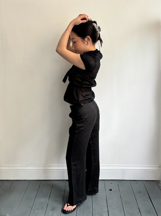Black Linen Trousers