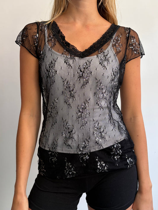 Black Lace Tee