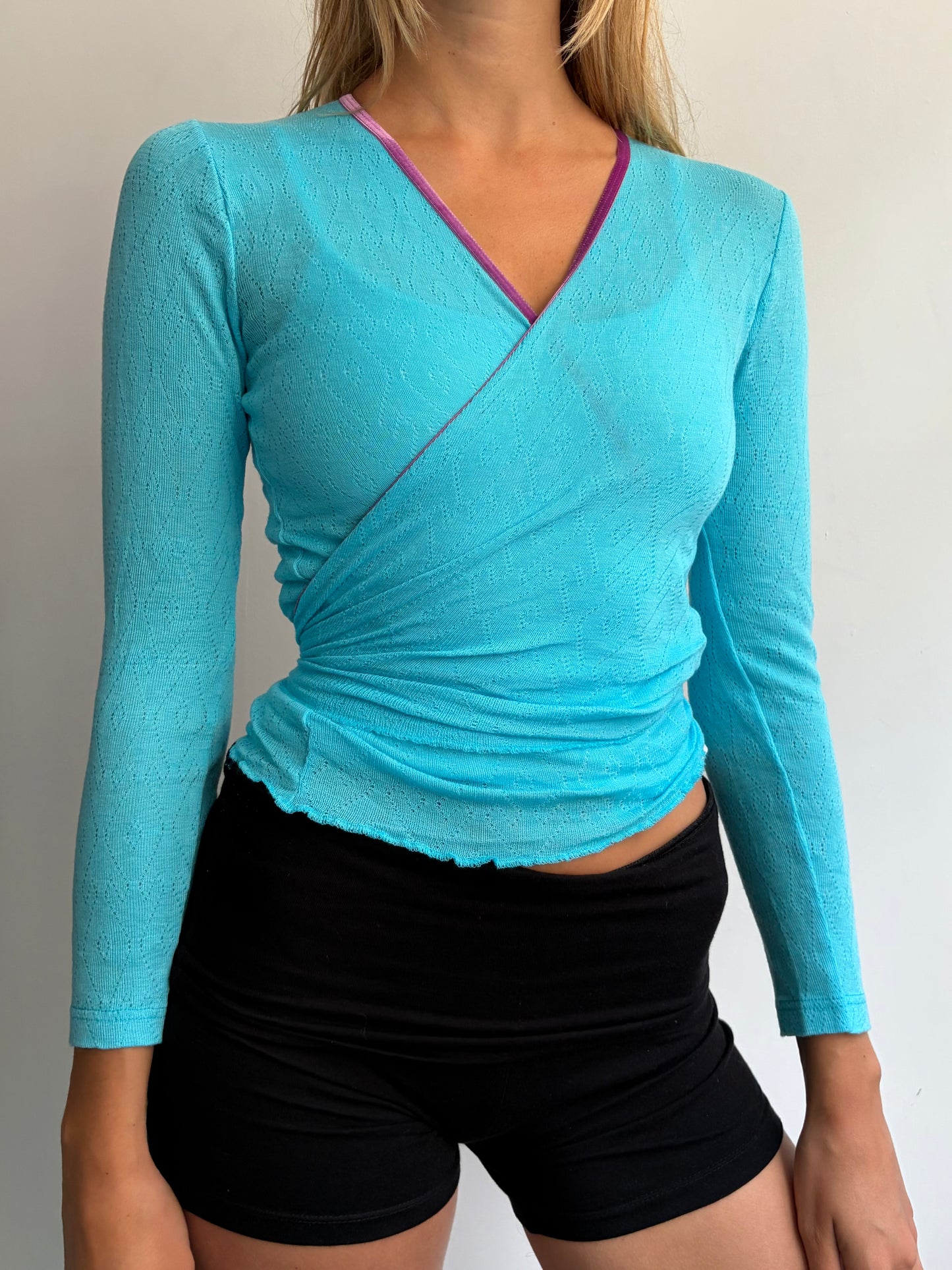 Bright Teal Blue Ballet Wrap