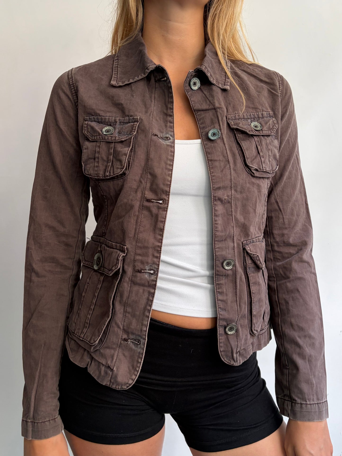 Brown Cargo Shirt