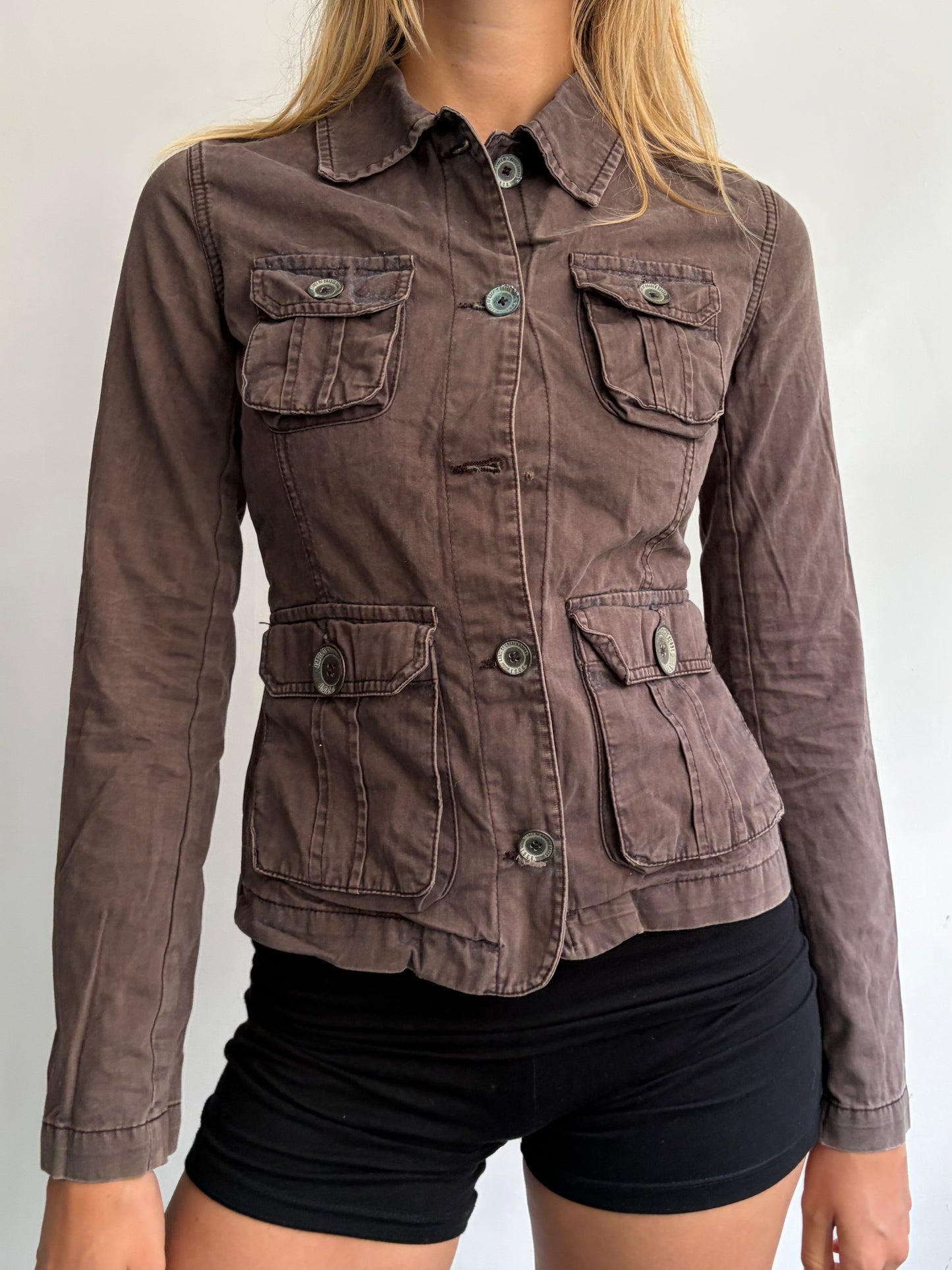 Brown Cargo Shirt