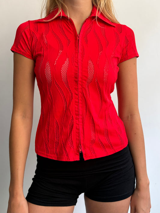 Red Short Sleeve Shirt
