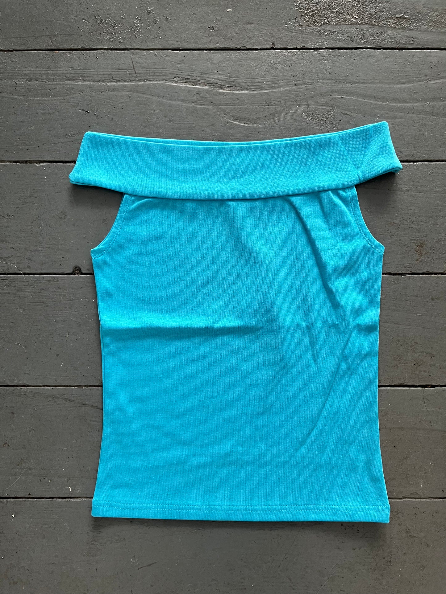 Blue Off Shoulder Top