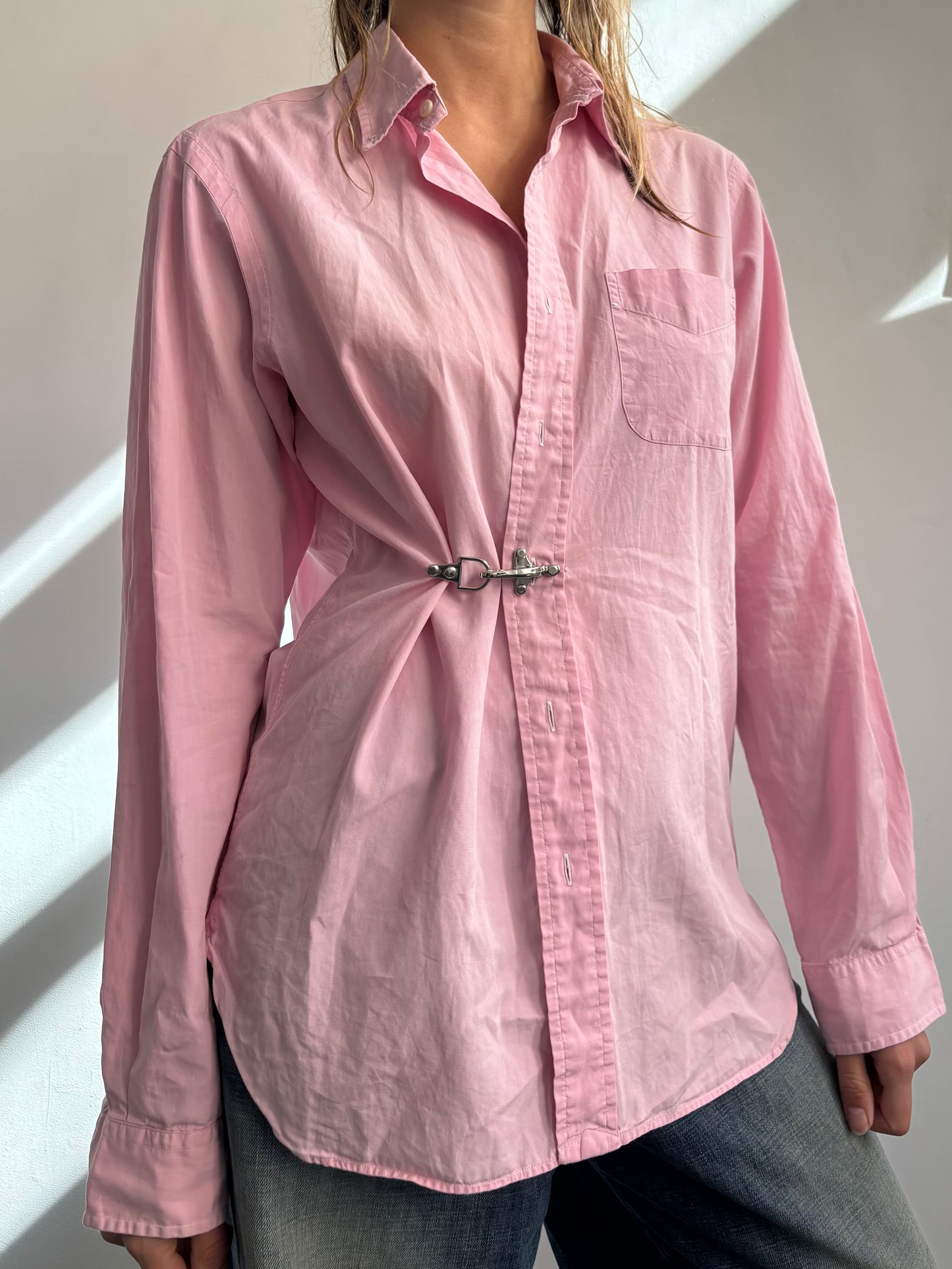 Pink Fireman Clasp Shirt