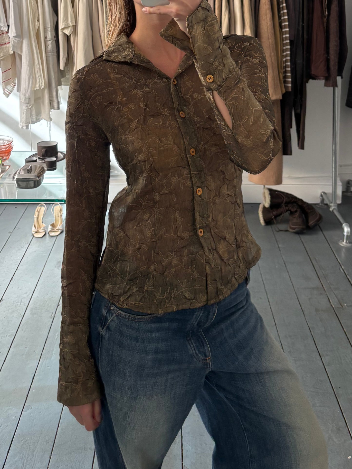 Sheer Khaki Shirt