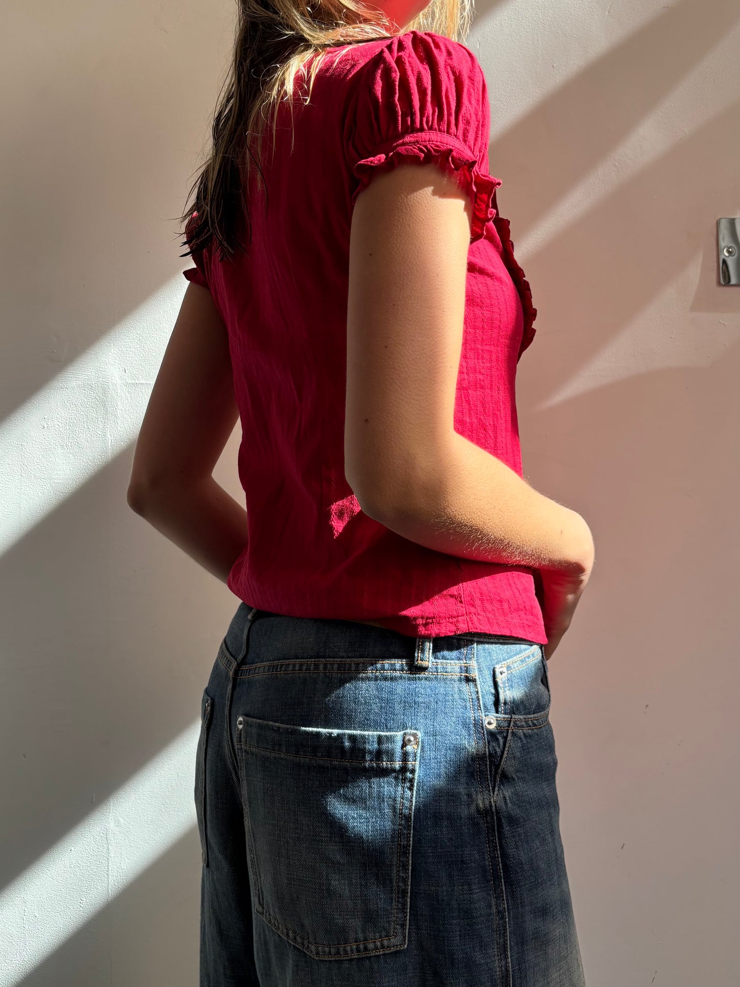 Red Cotton Blouse