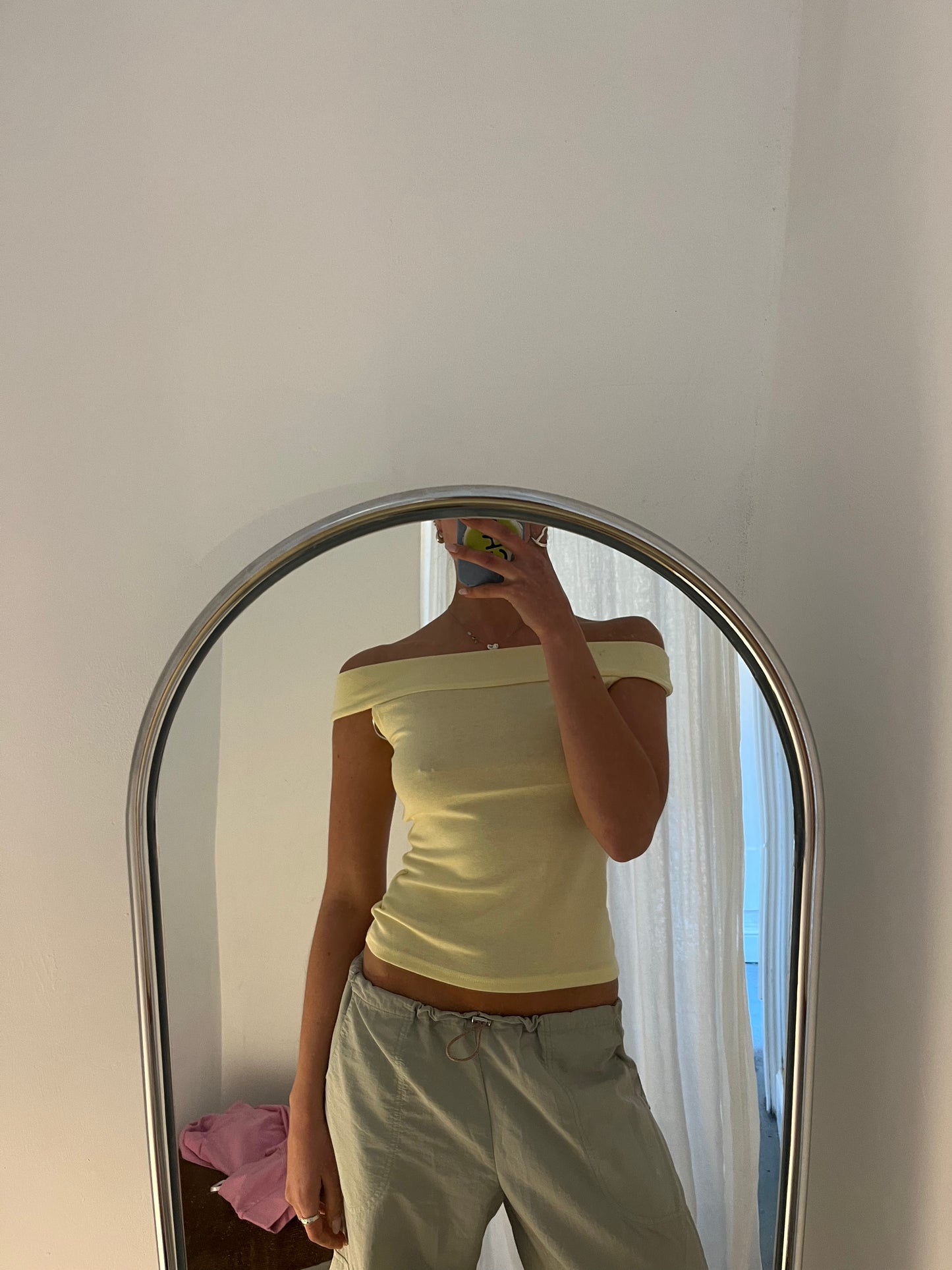 Yellow Off Shoulder Top