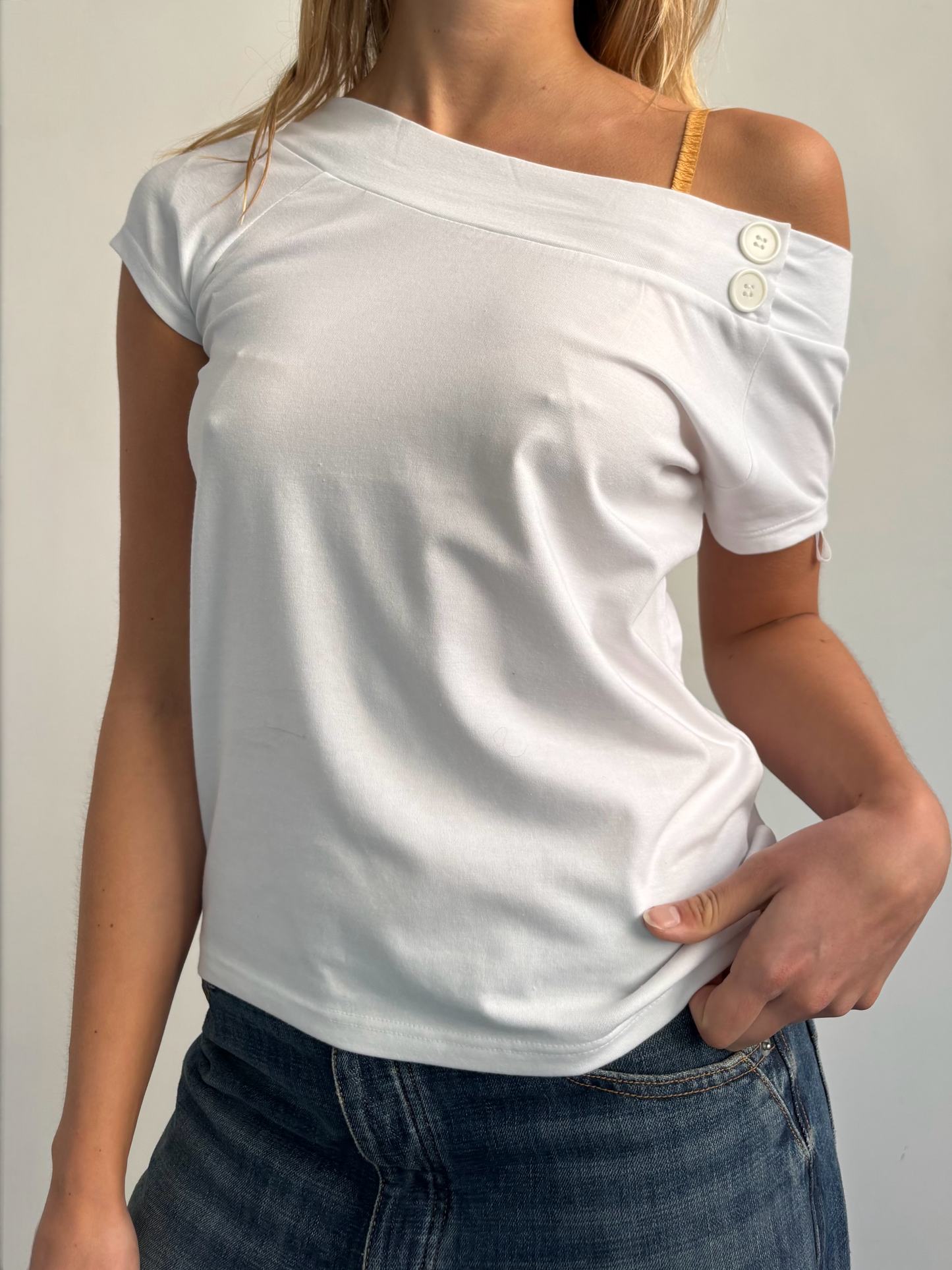 White Off Shoulder Top