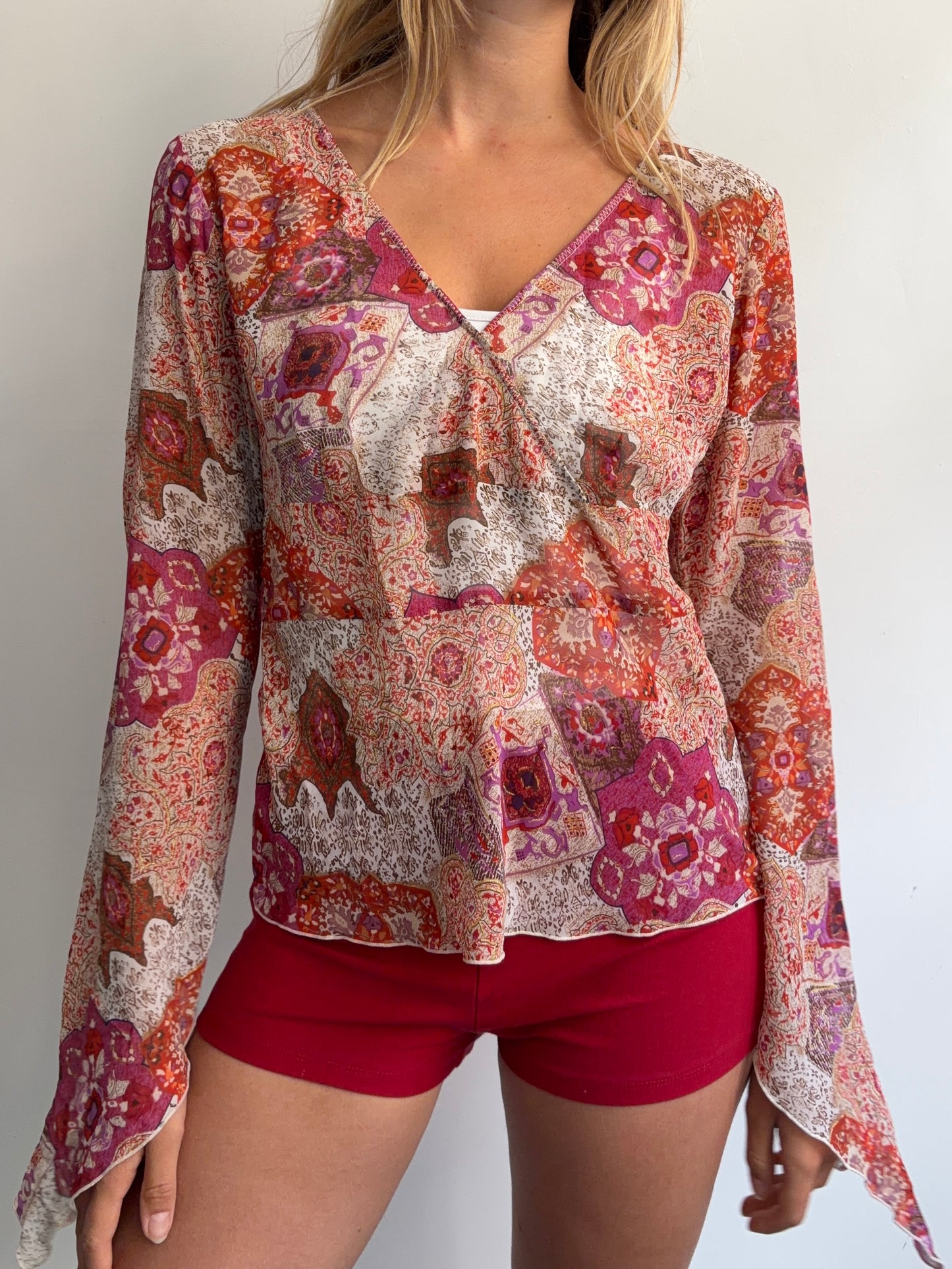 Floaty Red Blouse