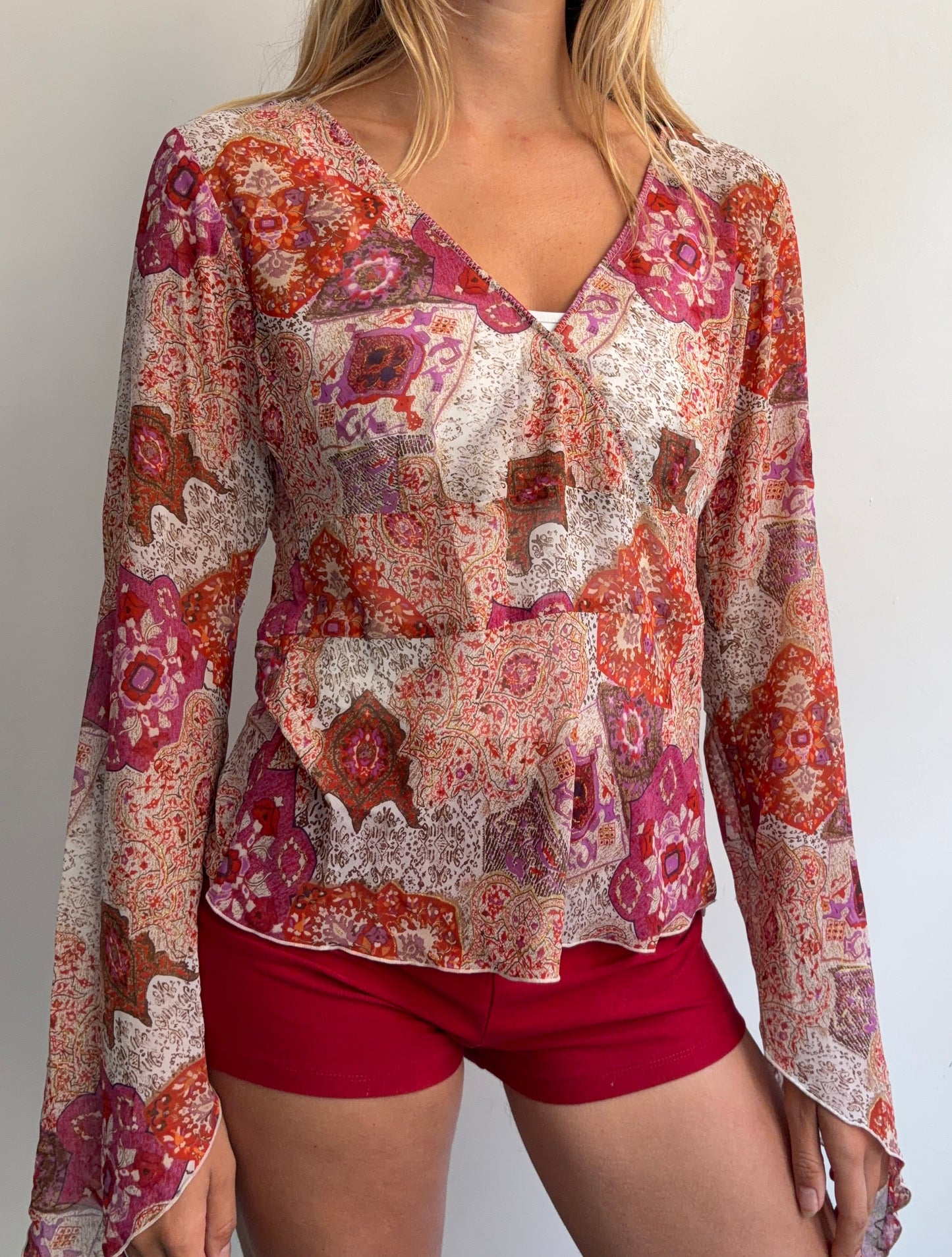 Floaty Red Blouse