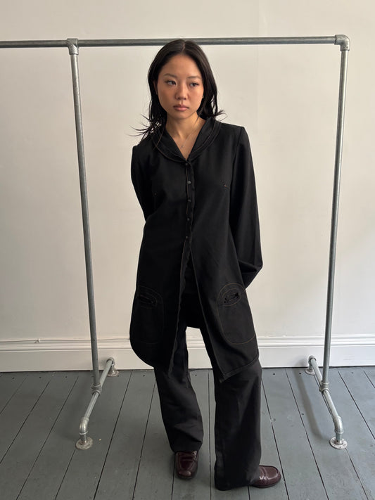 Cop Copine Pinstripe Duster Jacket