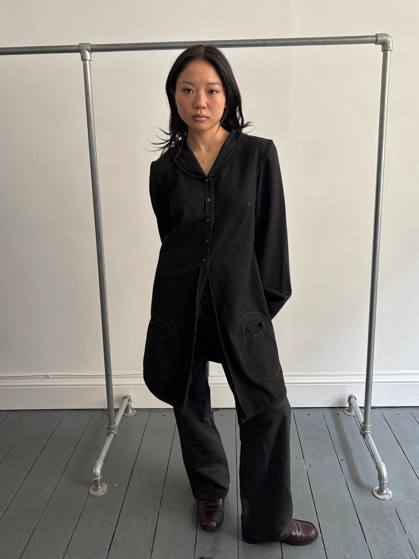 Cop Copine Pinstripe Duster Jacket