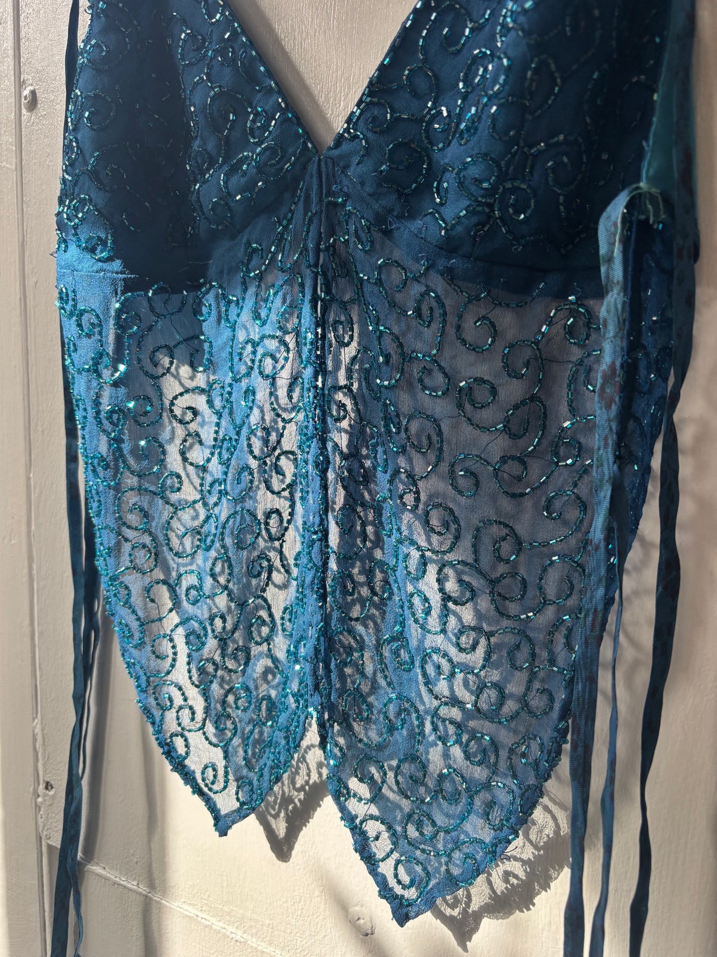 Blue Beaded Halter