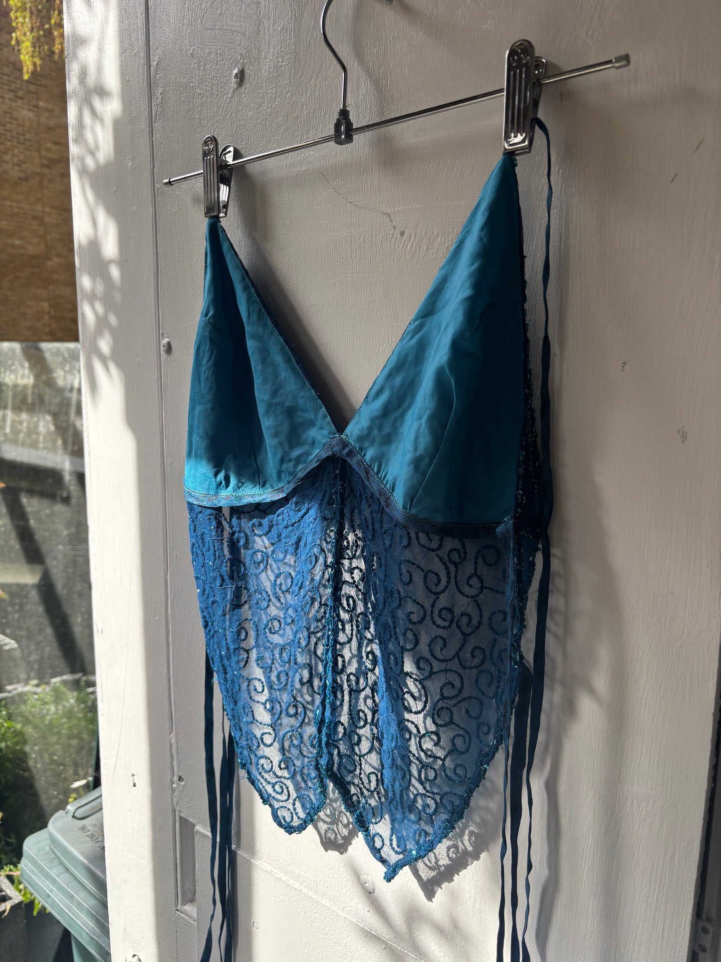 Blue Beaded Halter