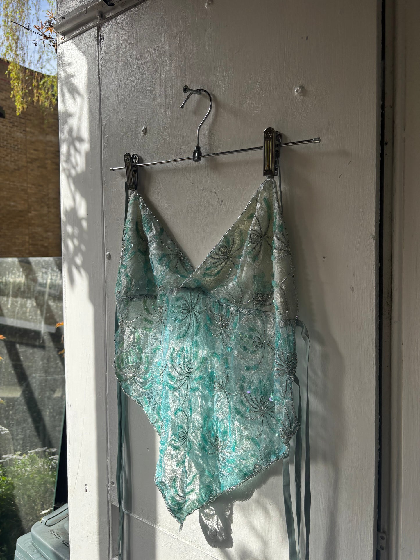 Mint Green Beaded Halter