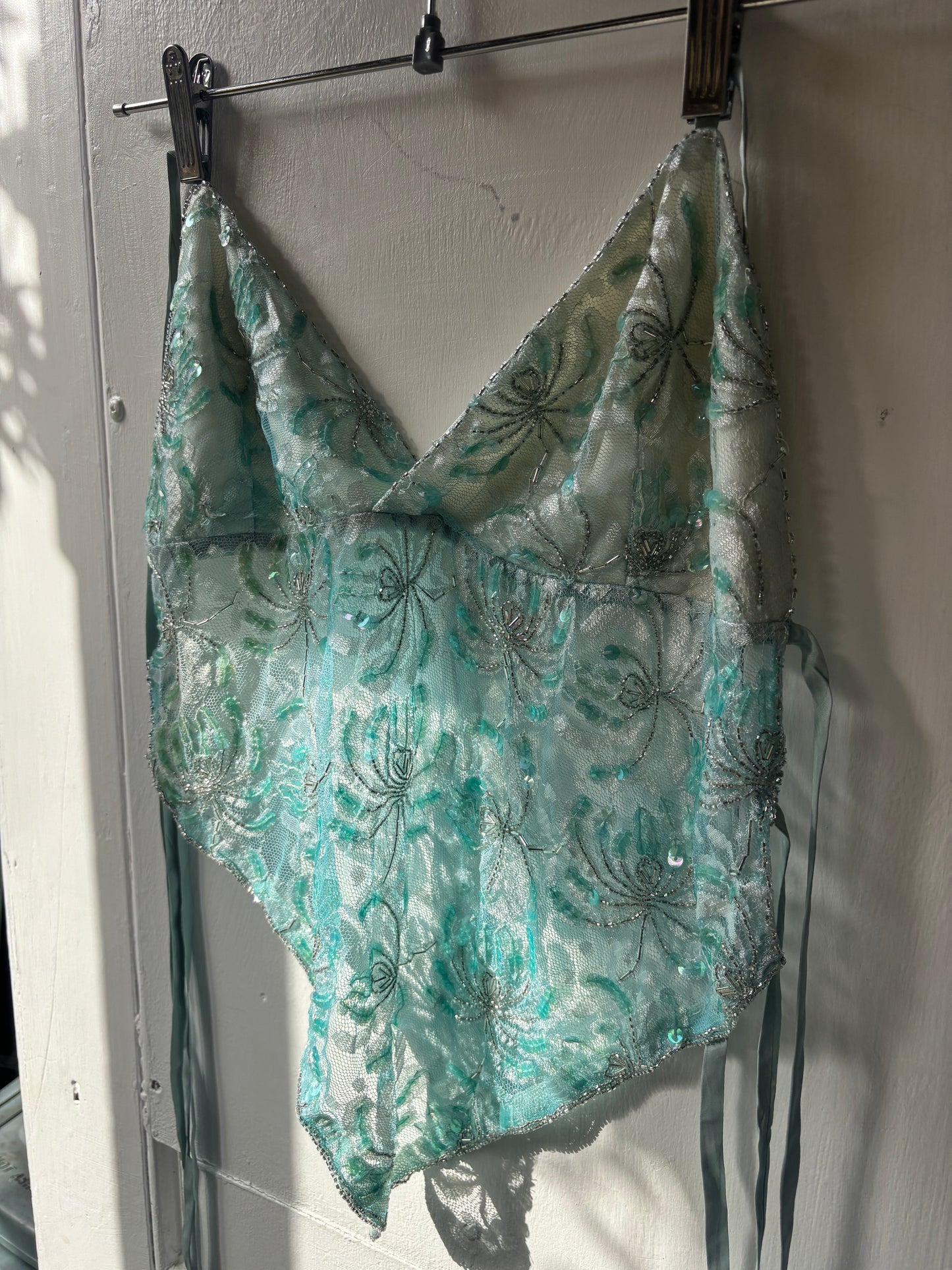 Mint Green Beaded Halter