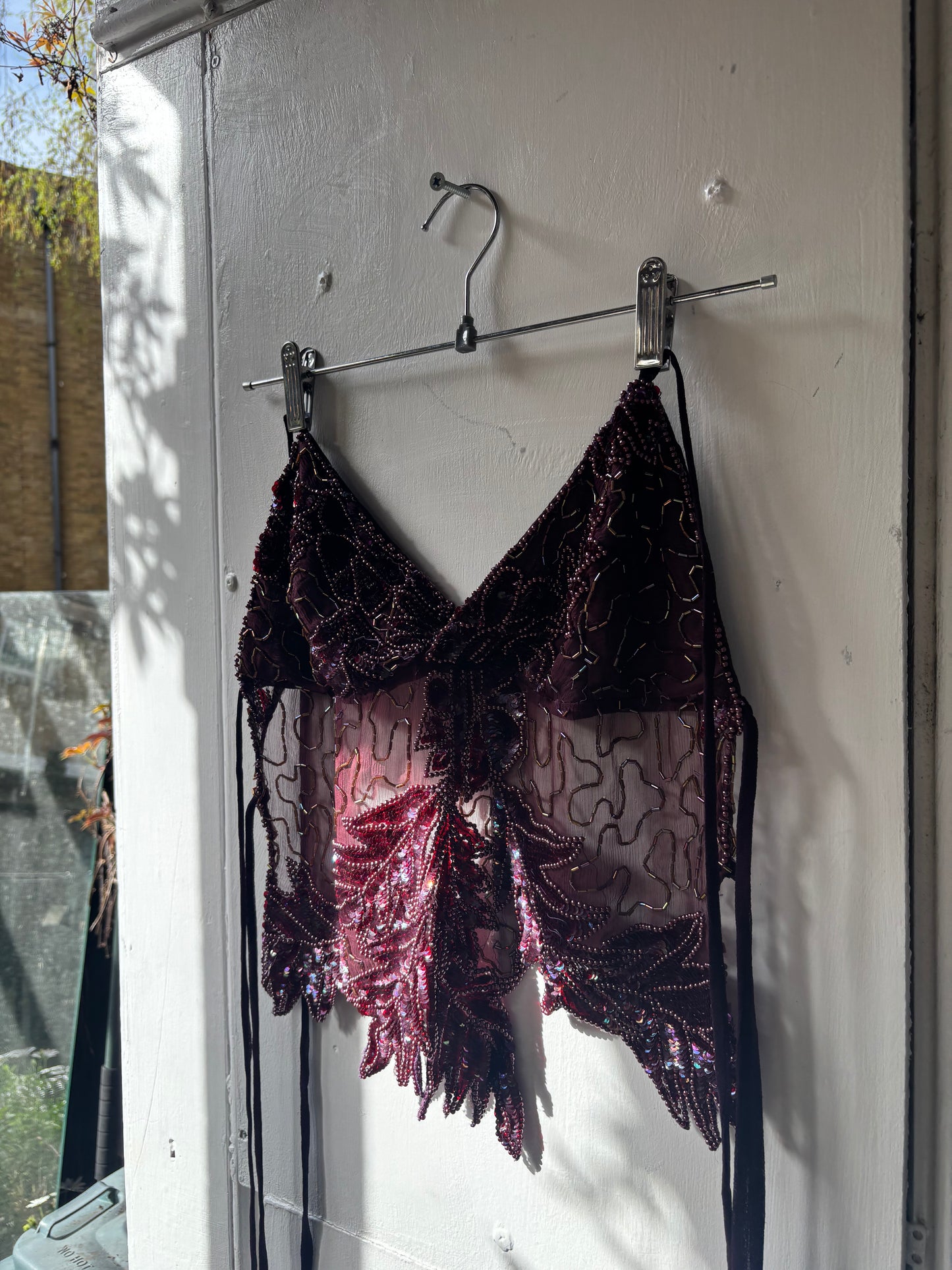 Dark Purple Beaded Halter