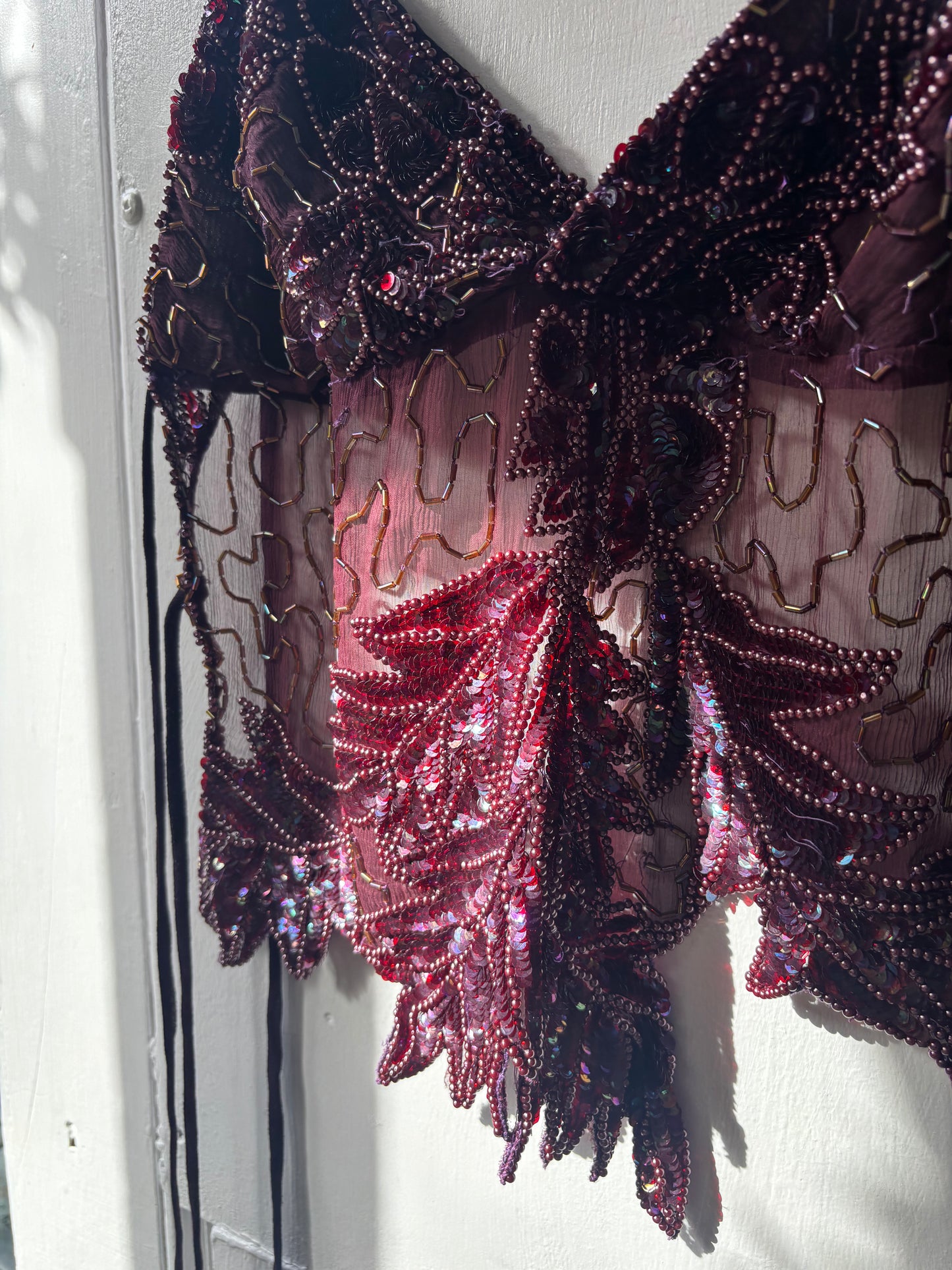Dark Purple Beaded Halter