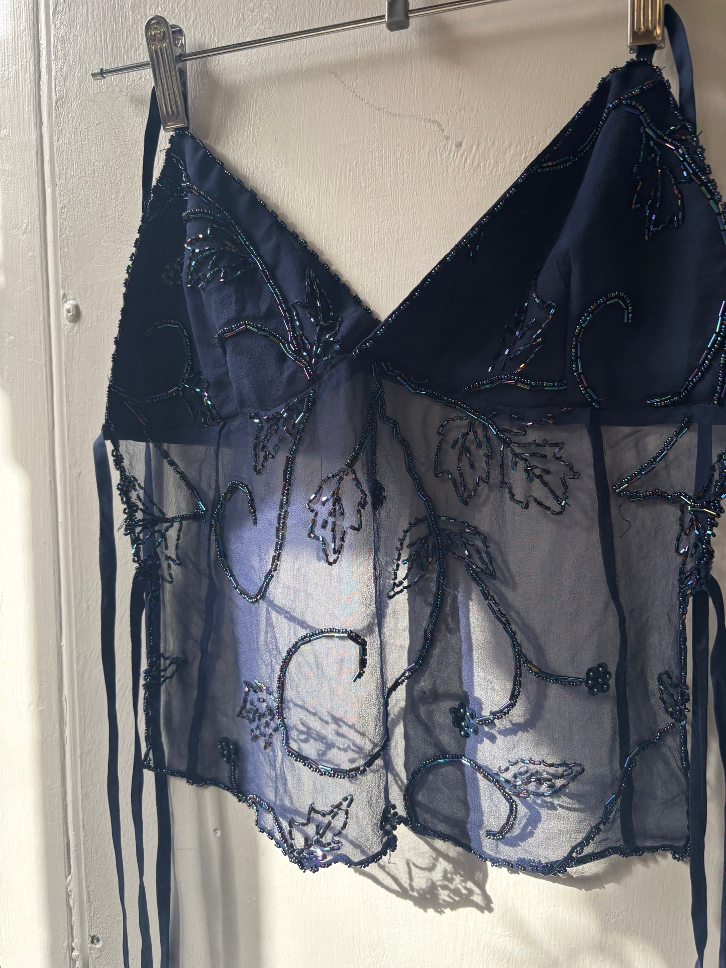 Blue Beaded Halter