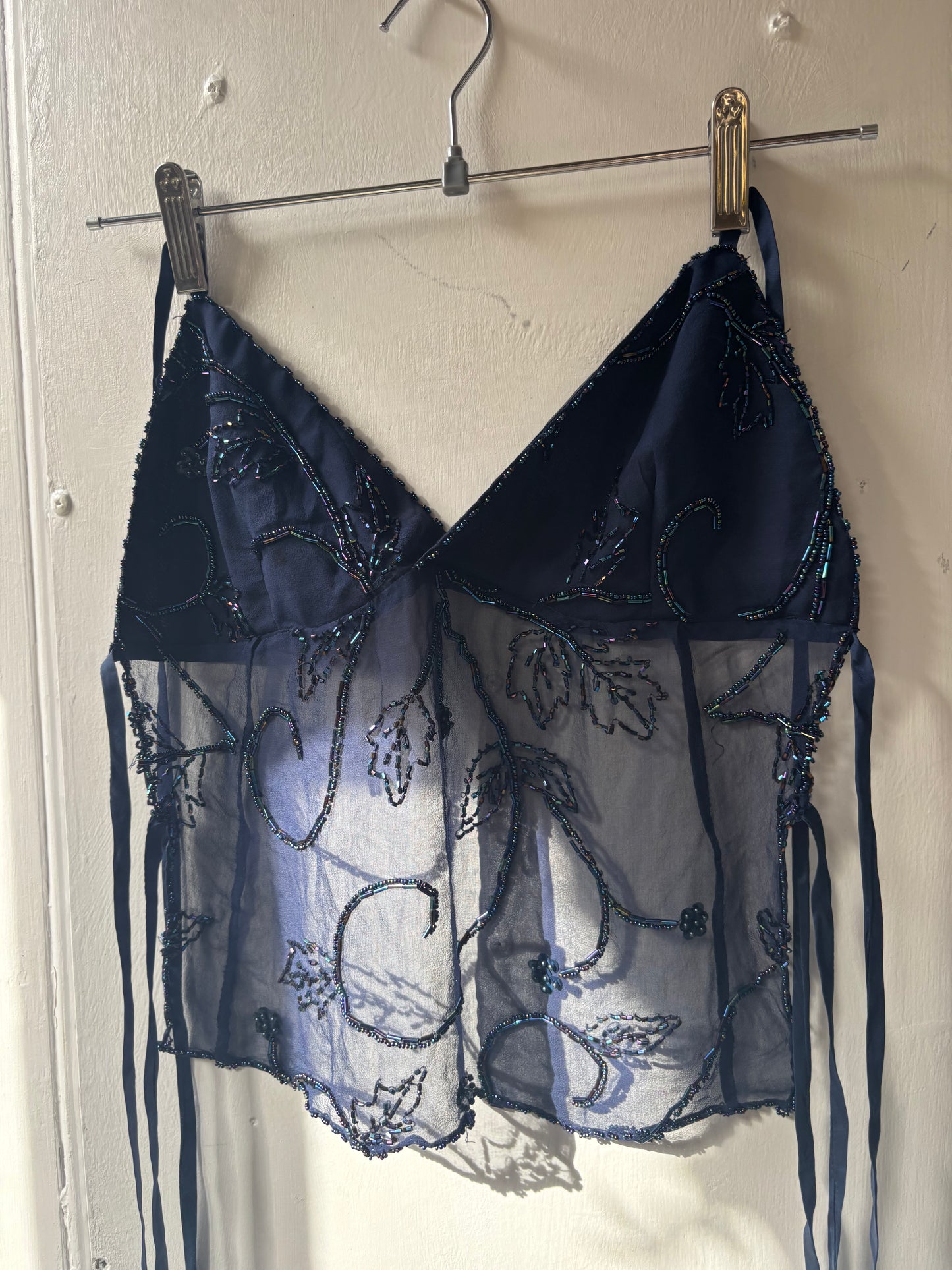 Blue Beaded Halter