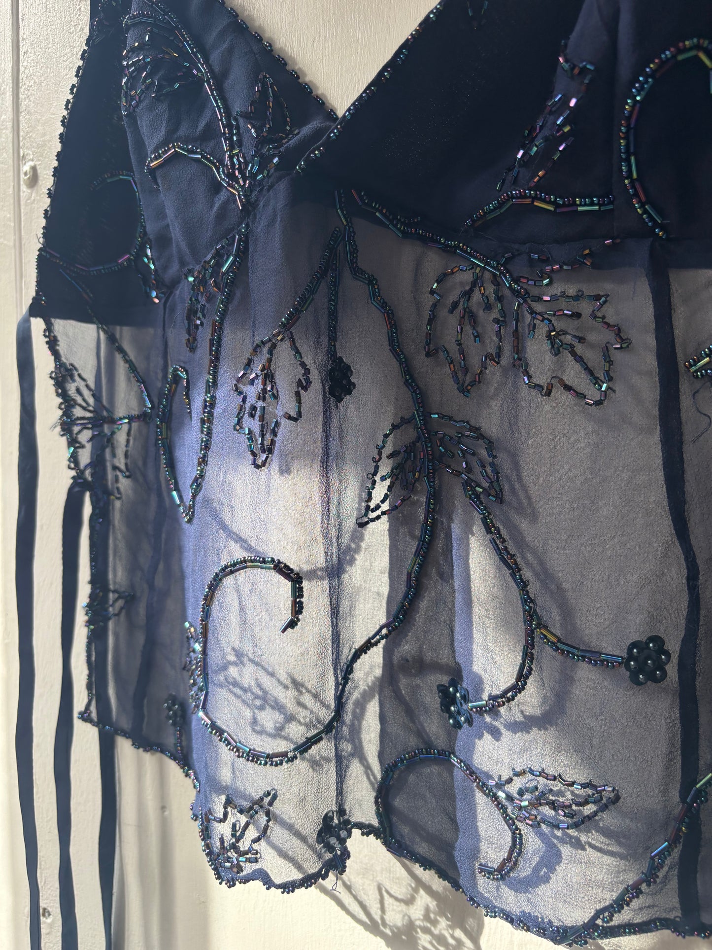 Blue Beaded Halter