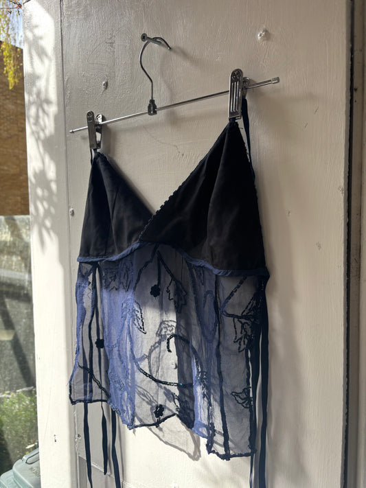 Blue Beaded Halter