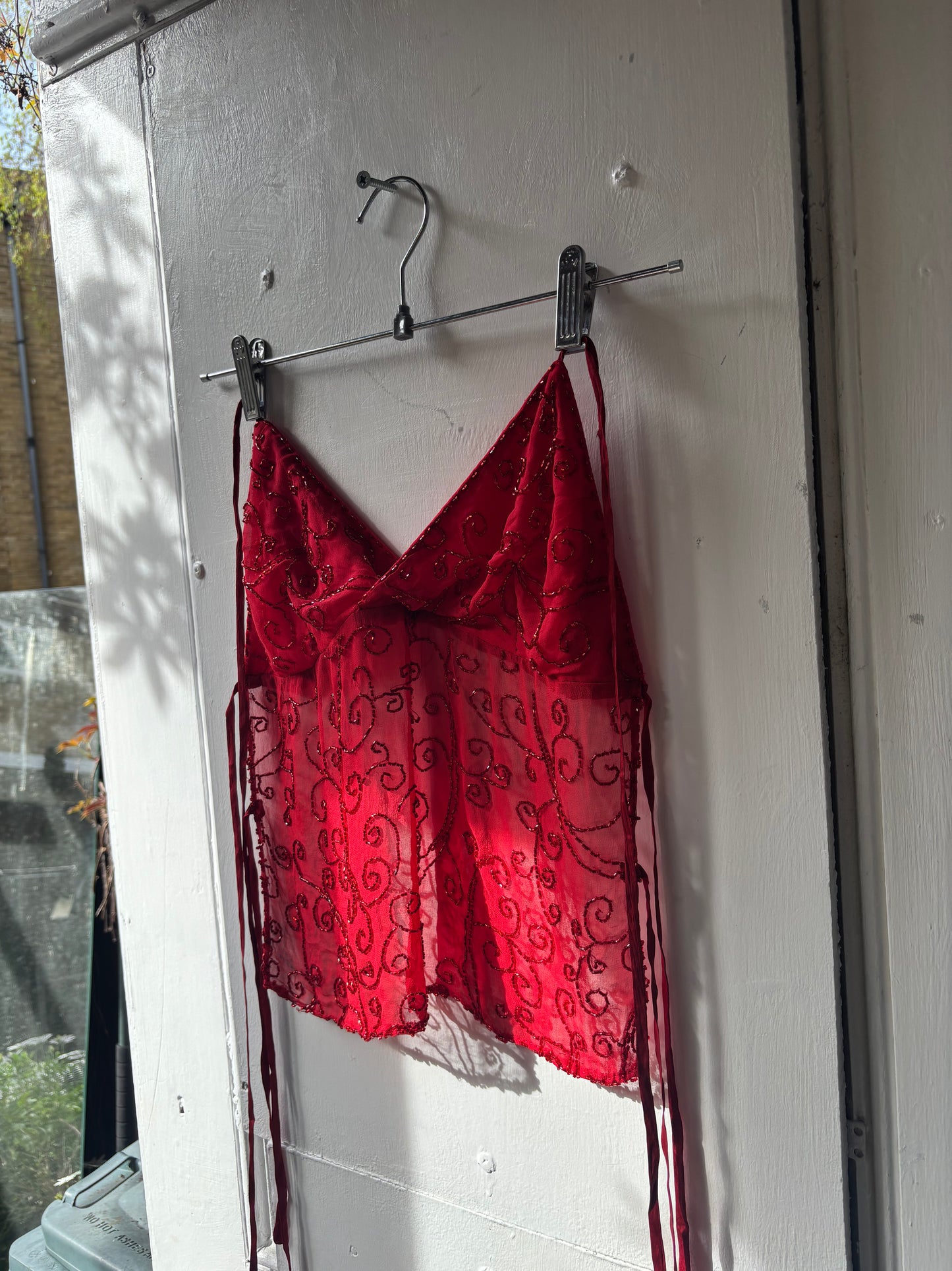 Red Beaded Halter