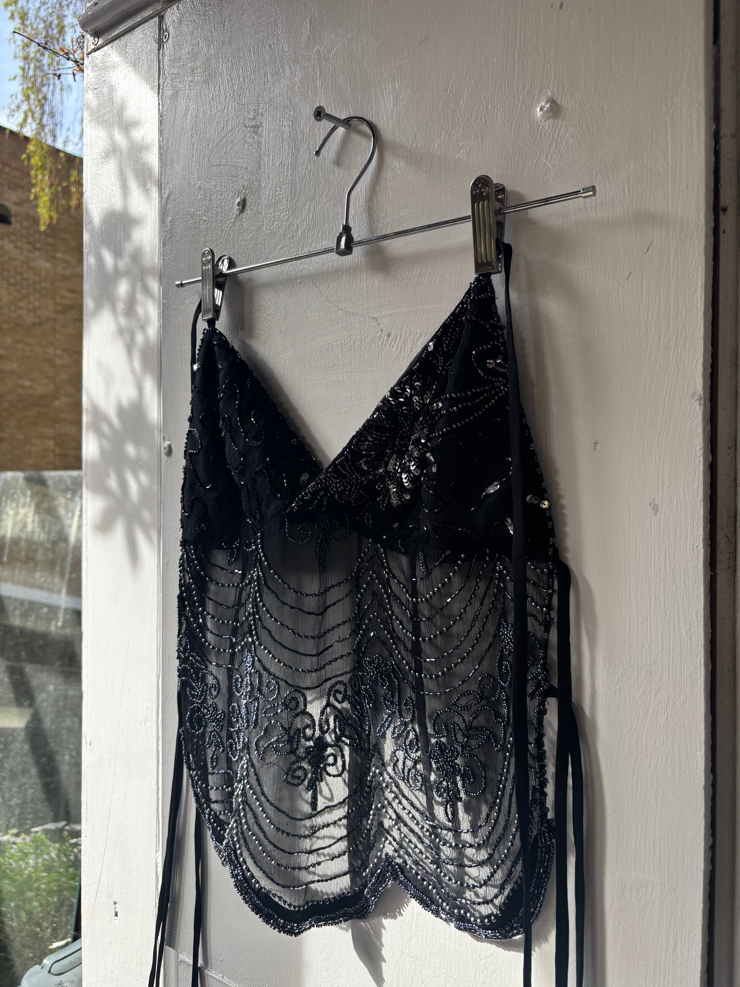Black Beaded Halter