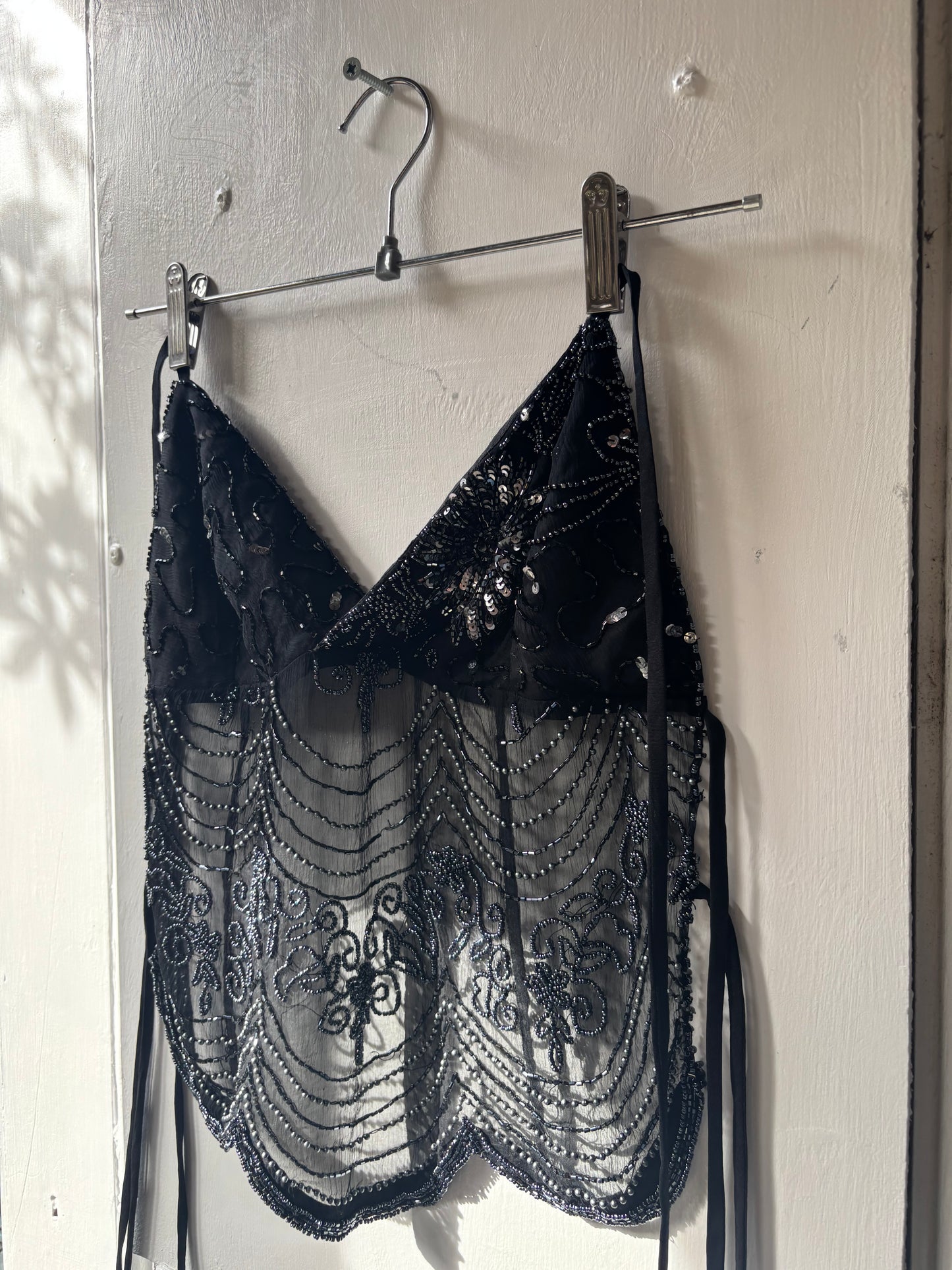 Black Beaded Halter