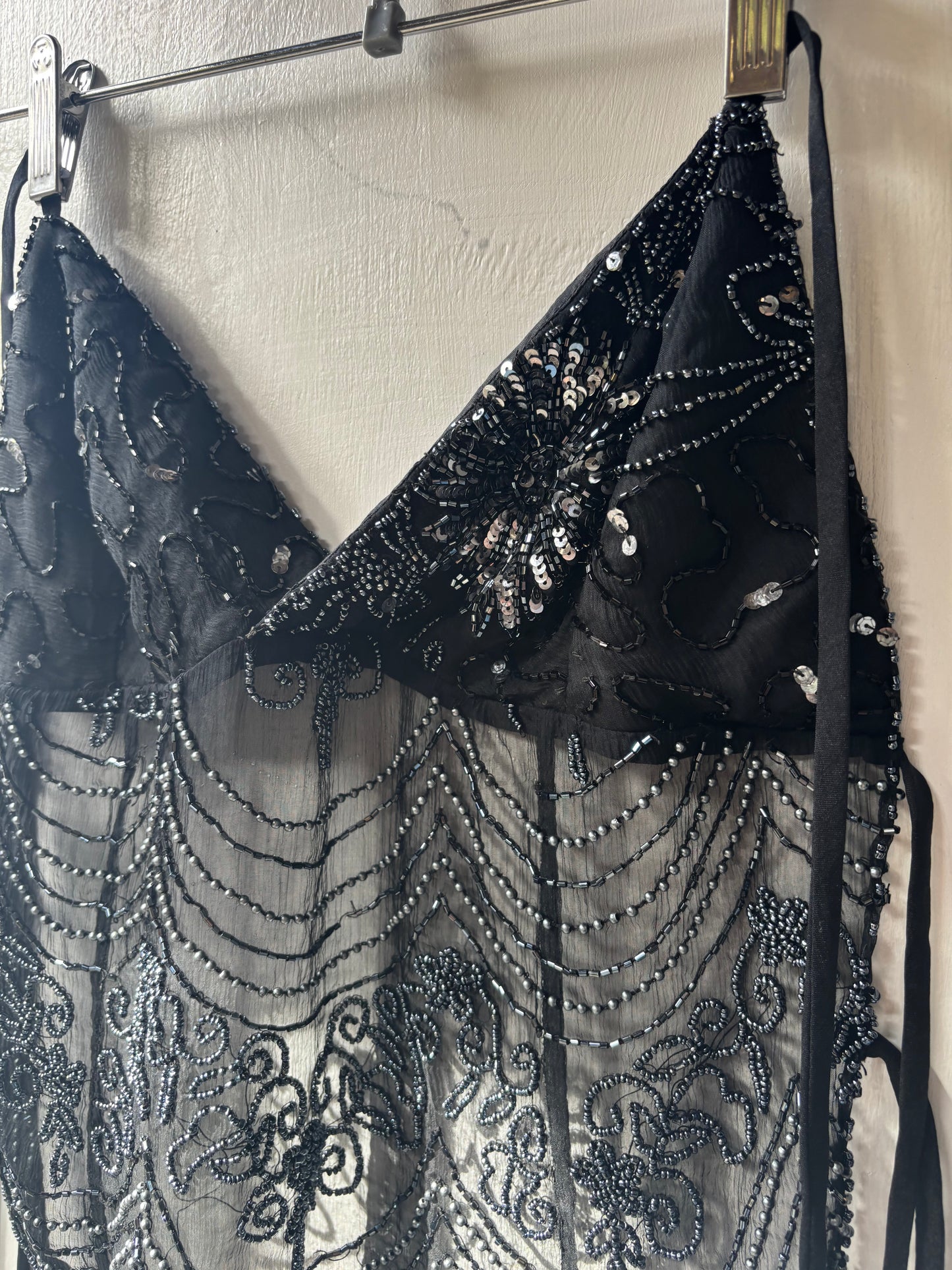 Black Beaded Halter